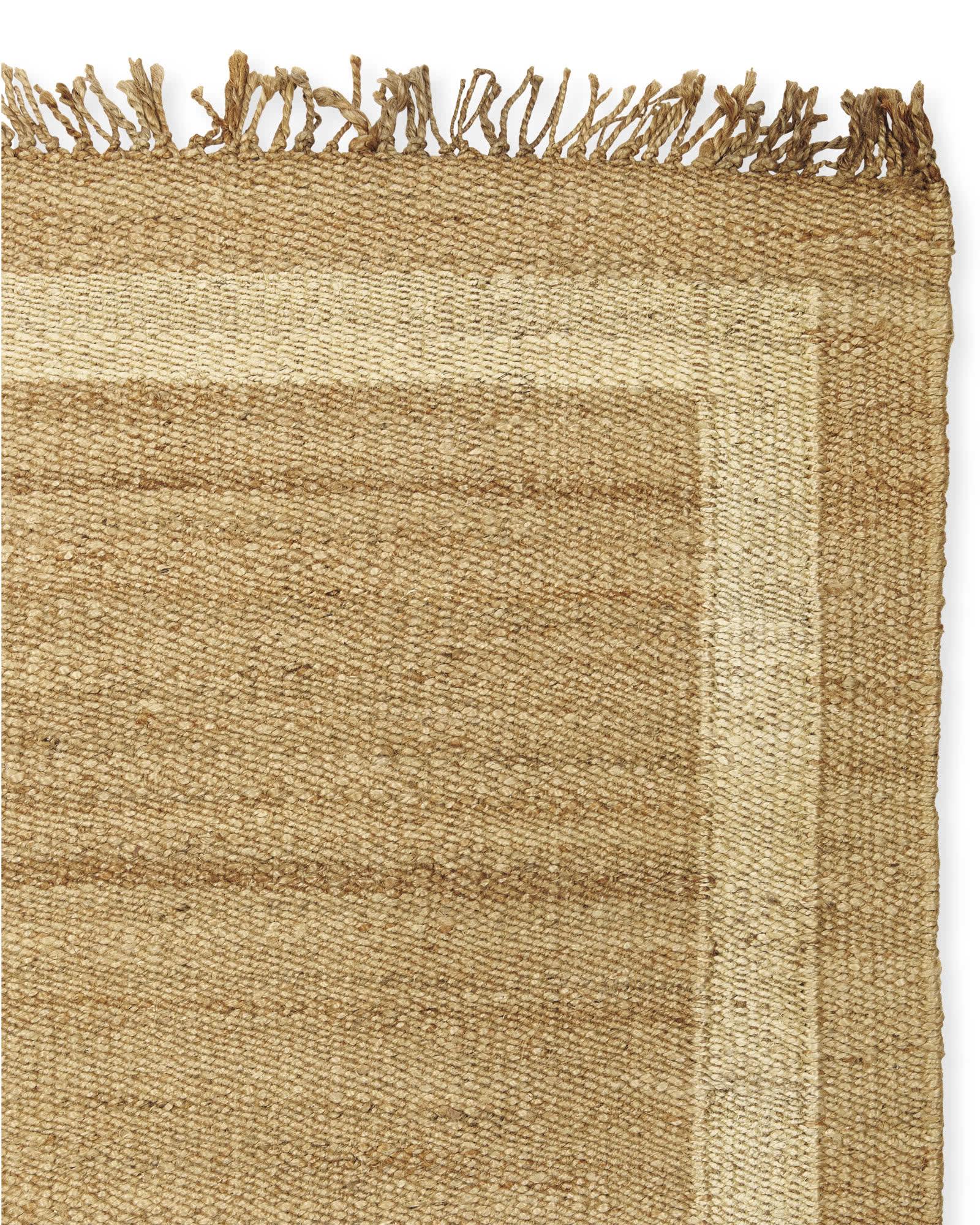 Jute Border Rug in Ivory White, 8' x 10' | Serena & Lily