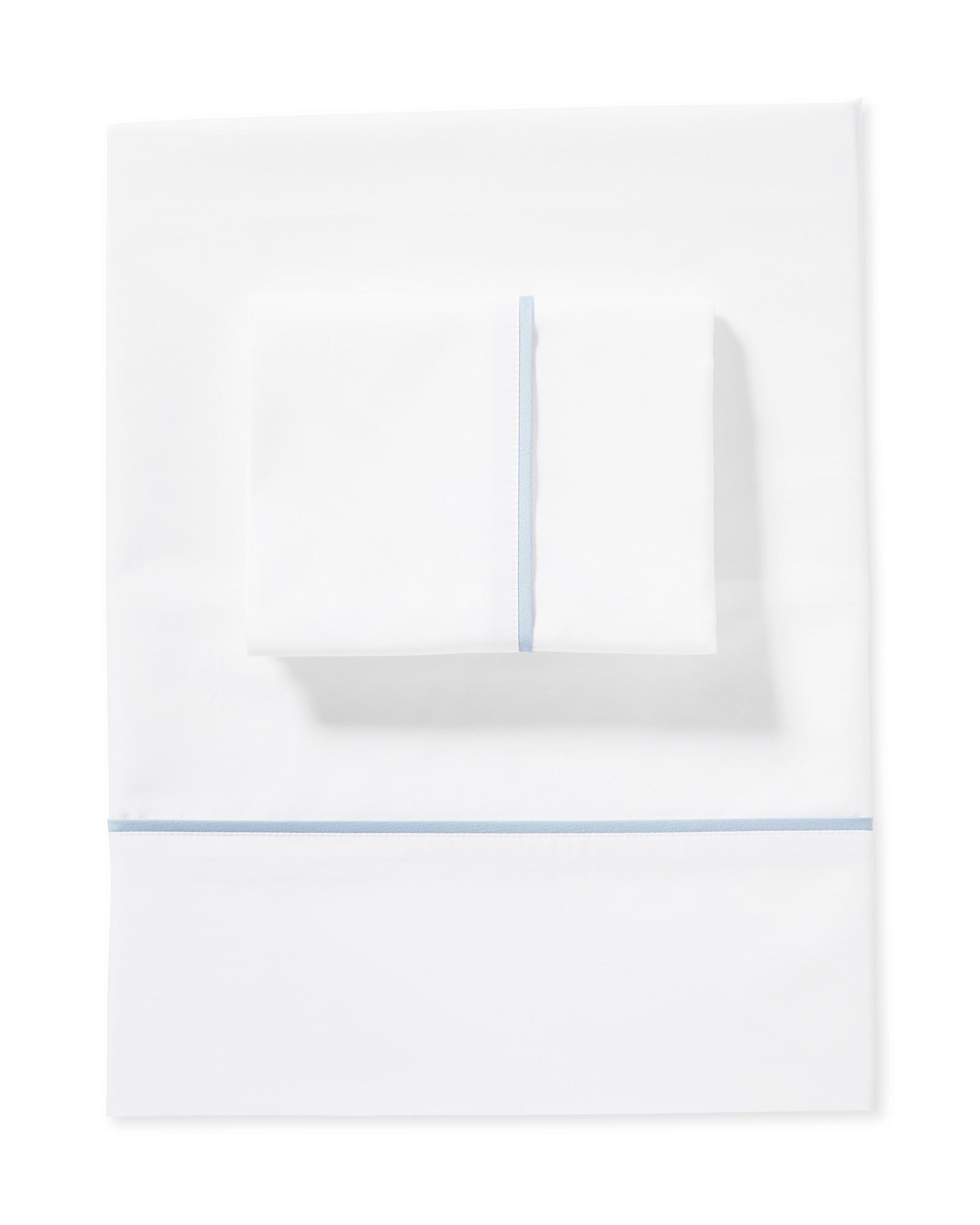 Serena and Lily Beach Club Percale Sheet Set Costal Blue Queen
