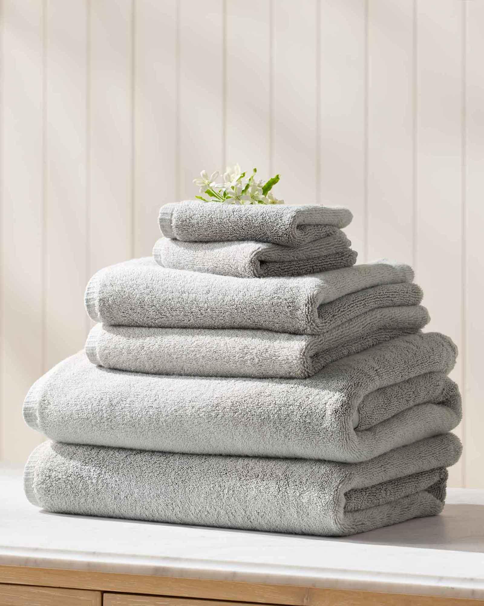 Sonoma Turkish Cotton Bath Collection in Smoke Grey, Essential Set | Serena & Lily