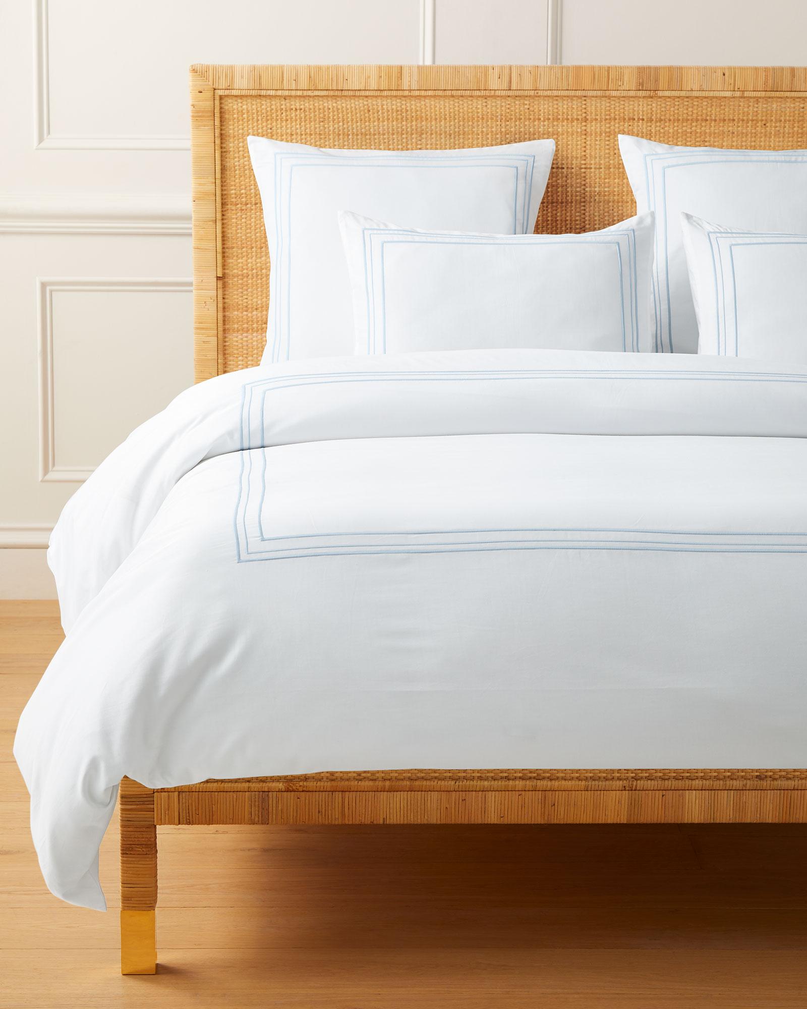 ◆GLOWNY◆ DREAM CLOUD DUVET COVER WHITE STRIPE GY25LWAC001W Soho Sateen Duvet Cover | Serena and Lily