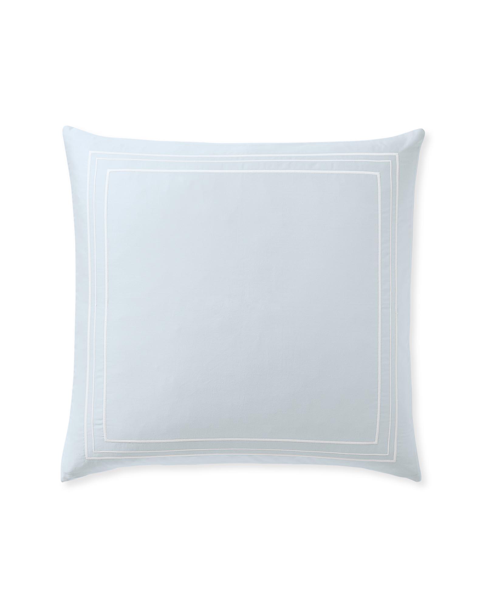 Serena and Lily Soho Sateen Sham Euro (Sky/White)