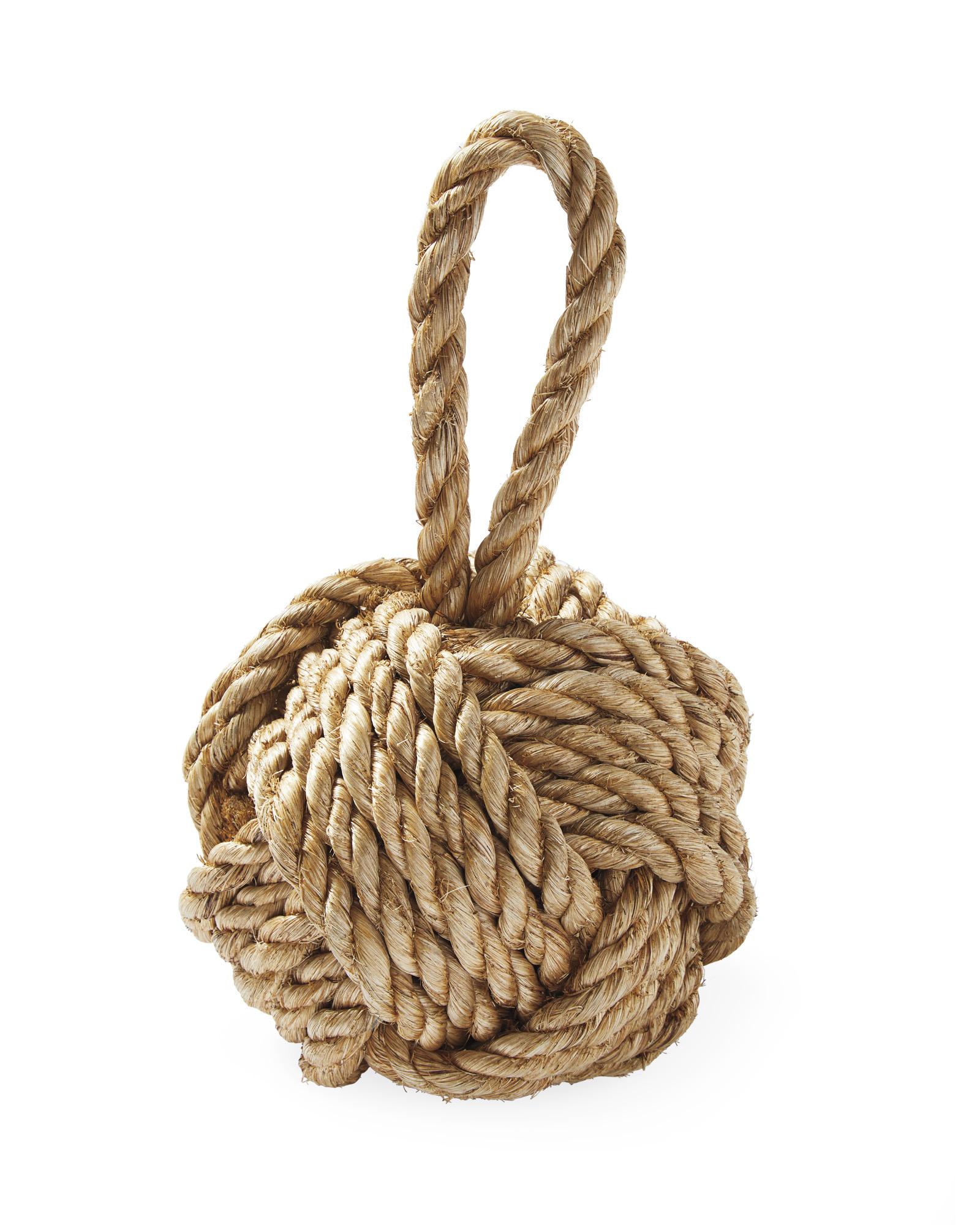 Pair of Small Rope Ball Nautical Decorations - Beautiful Rope Decor