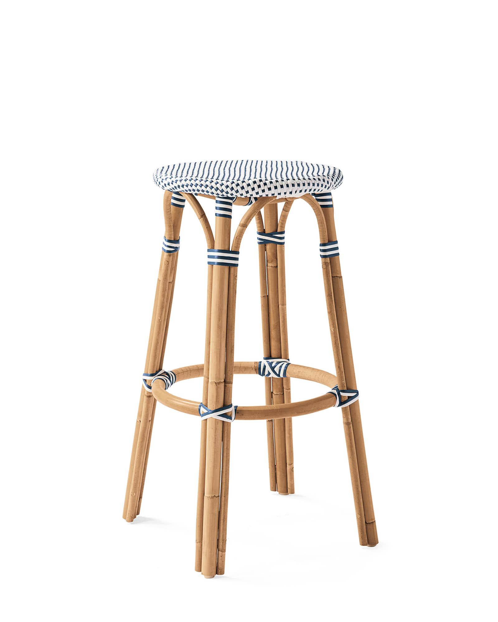 Riviera Rattan Backless Counter Stool Serena and Lily