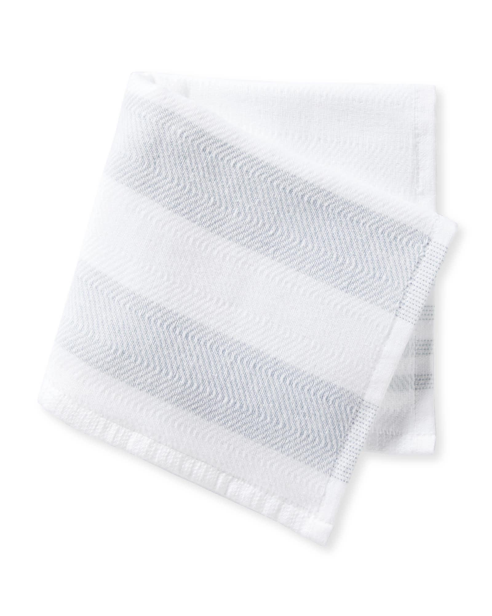 Laguna Beach Textile Co Soft Turkish Fouta Hand Towel - 400 GMS - 30\" X 20\" - White Azul