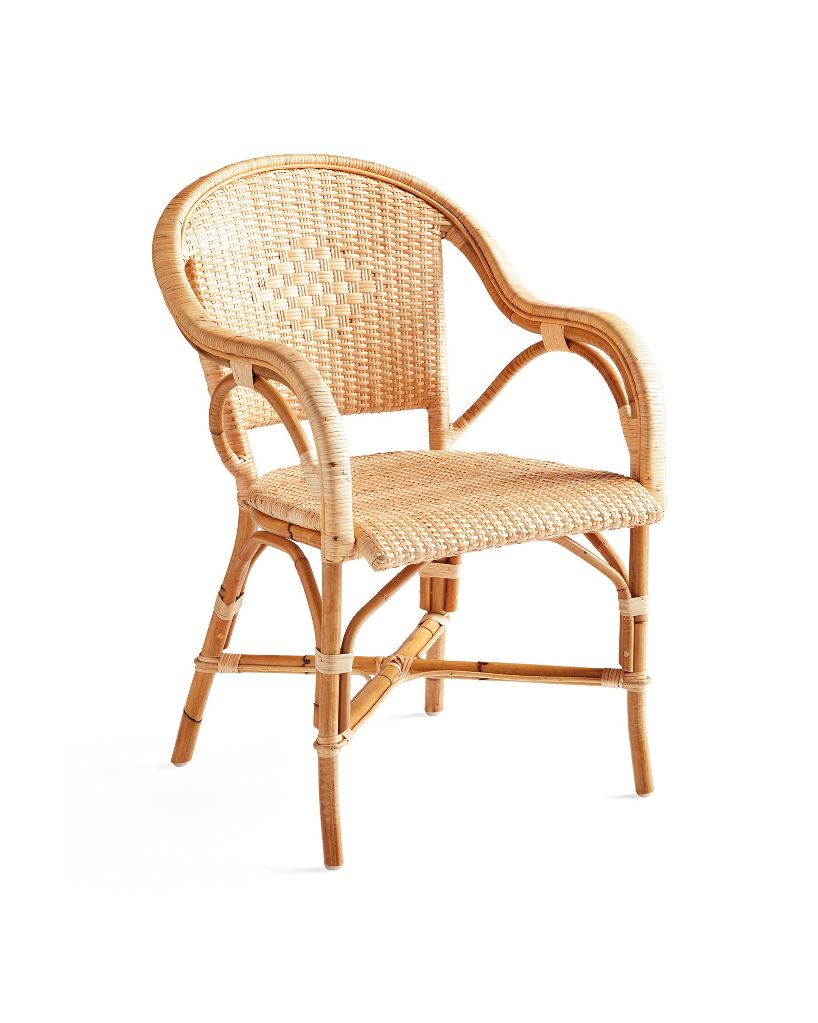 Sunwashed Riviera Rattan Dining Chair | Serena and Lily