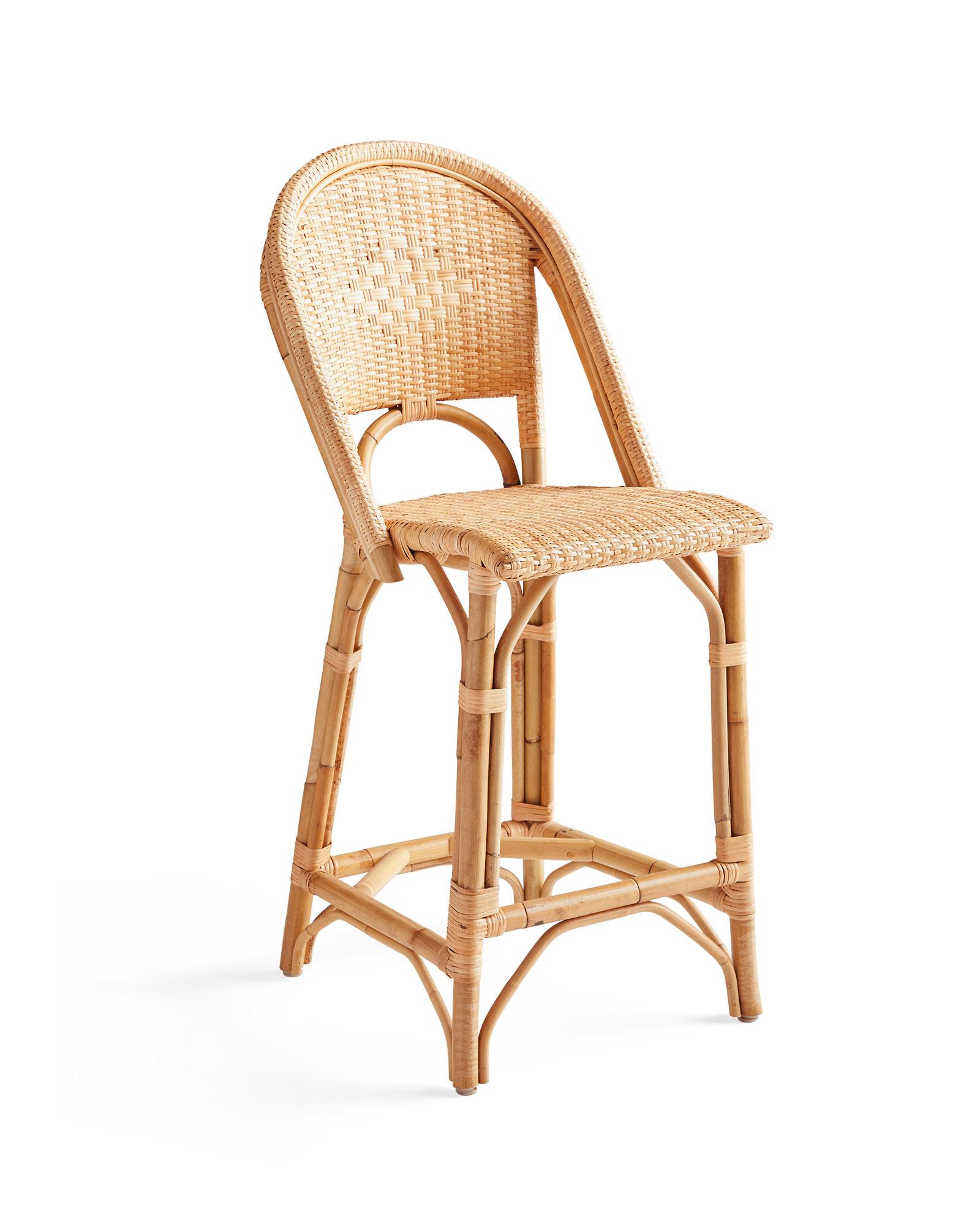 Sunwashed Riviera Rattan Counter Stool Serena and Lily