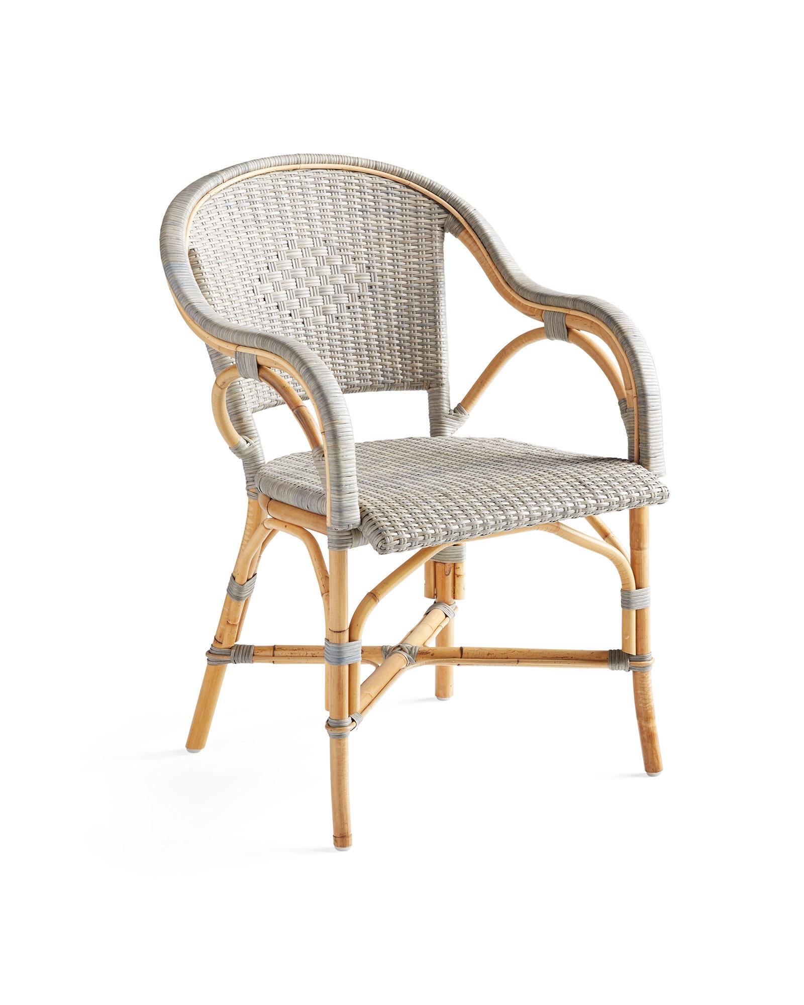 Sunwashed Riviera Rattan Dining Chair - Mist | Serena and Lily