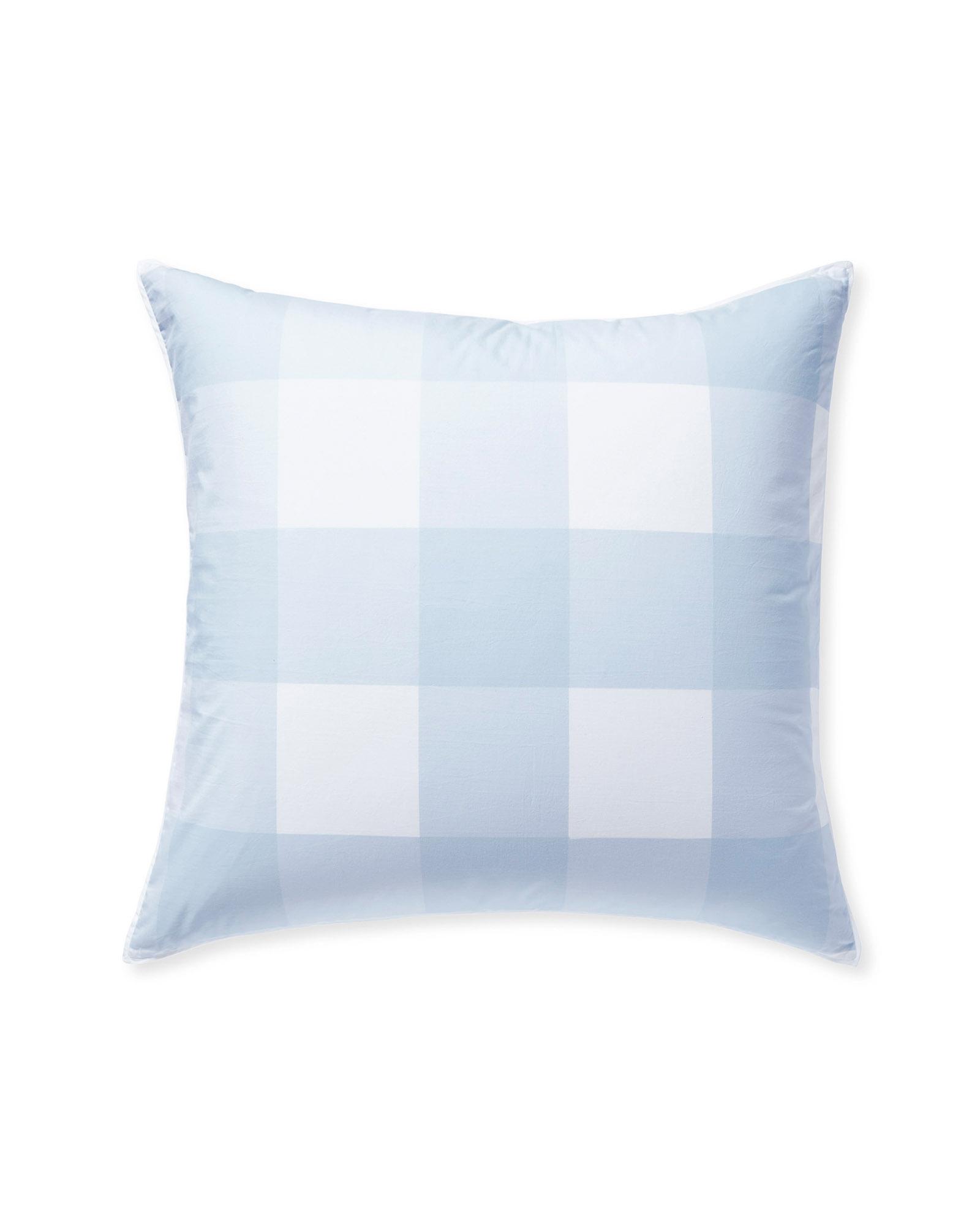 Blue store gingham pillow