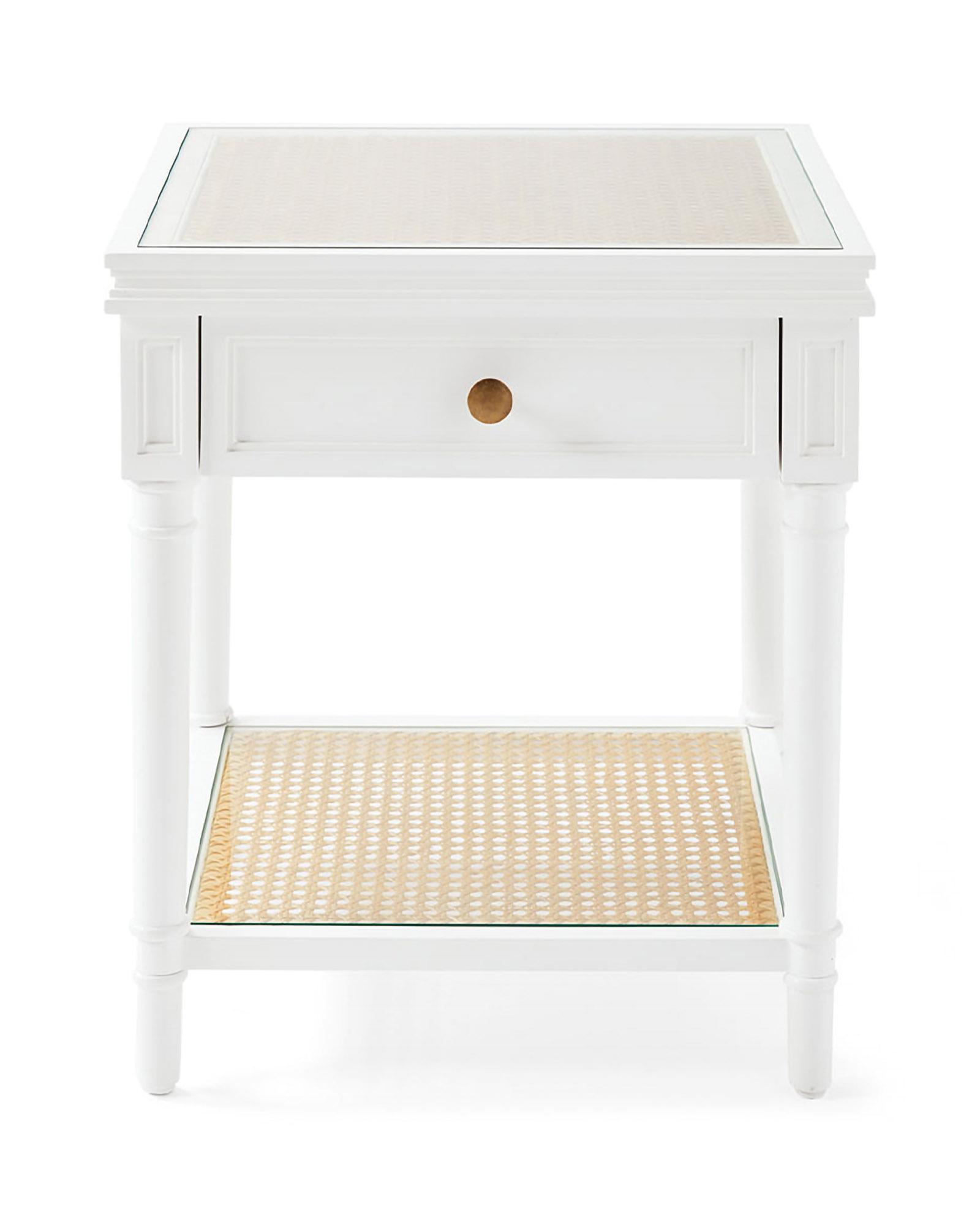 White and on sale cane nightstand