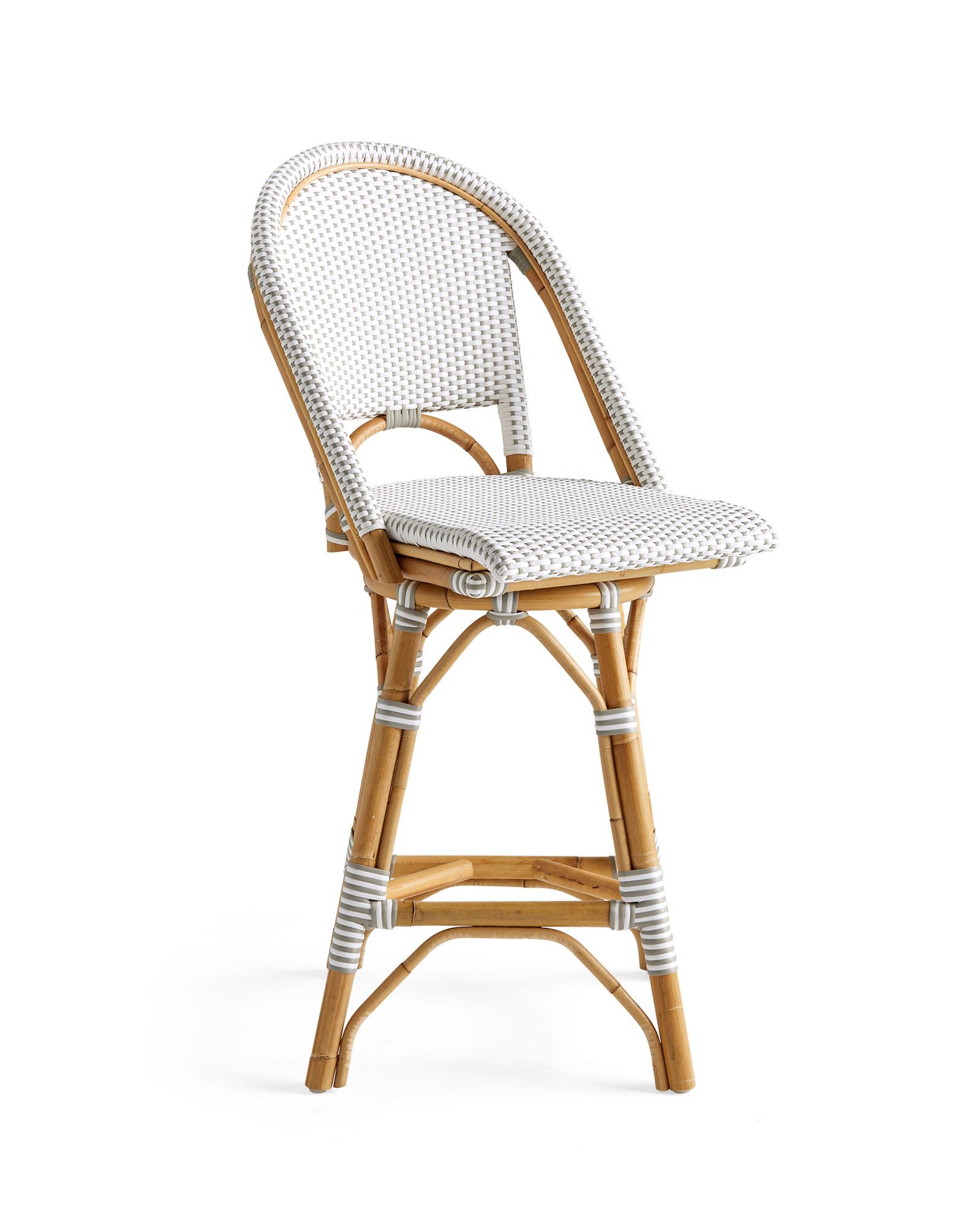 Riviera Rattan Swivel Counter Stool | Serena and Lily