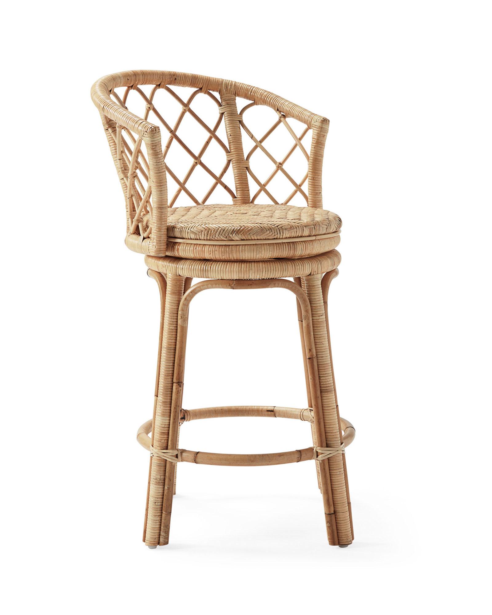 Woven swivel counter discount stool