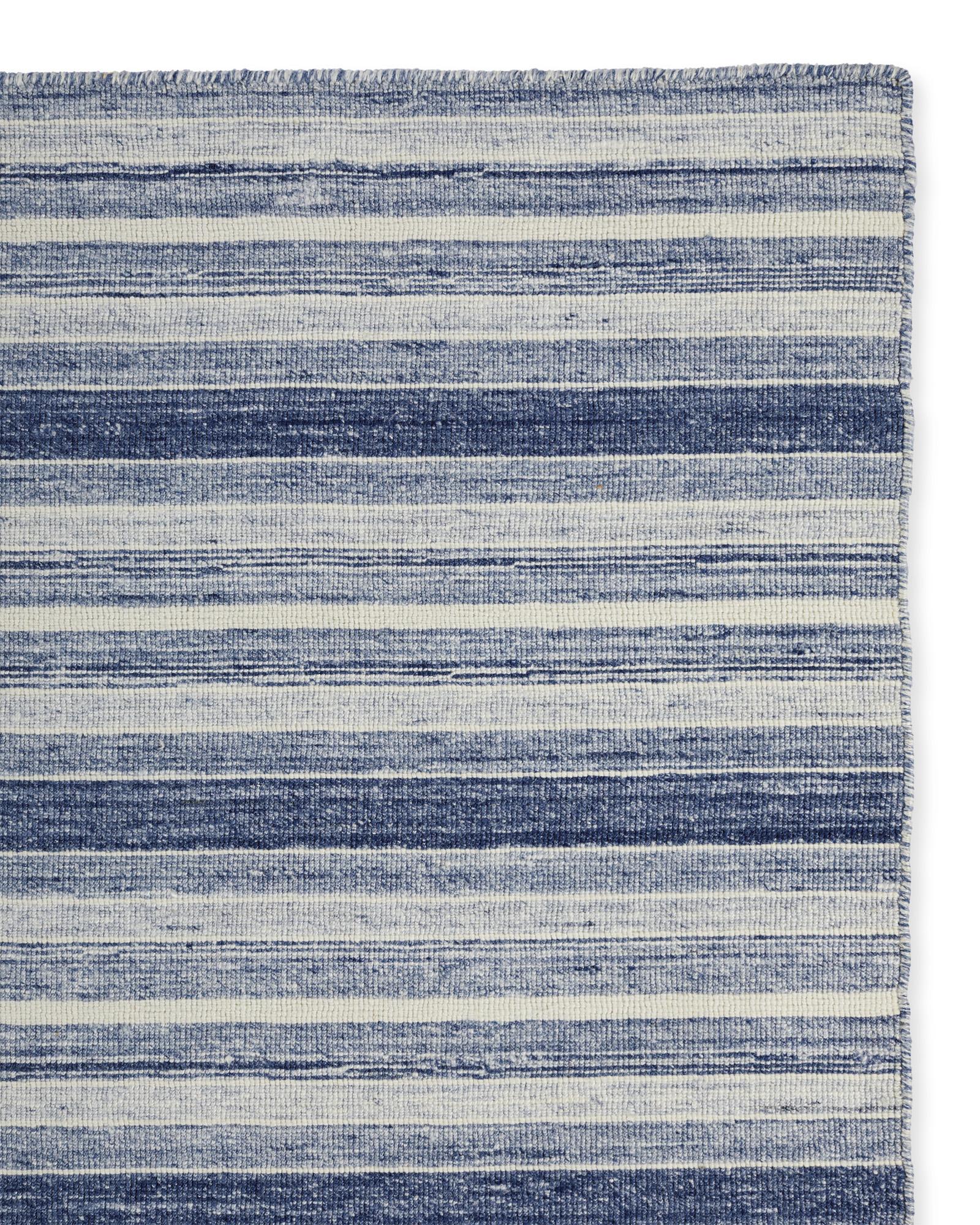 Linen Stripe Rug, 2.6' x 7' | Serena & Lily