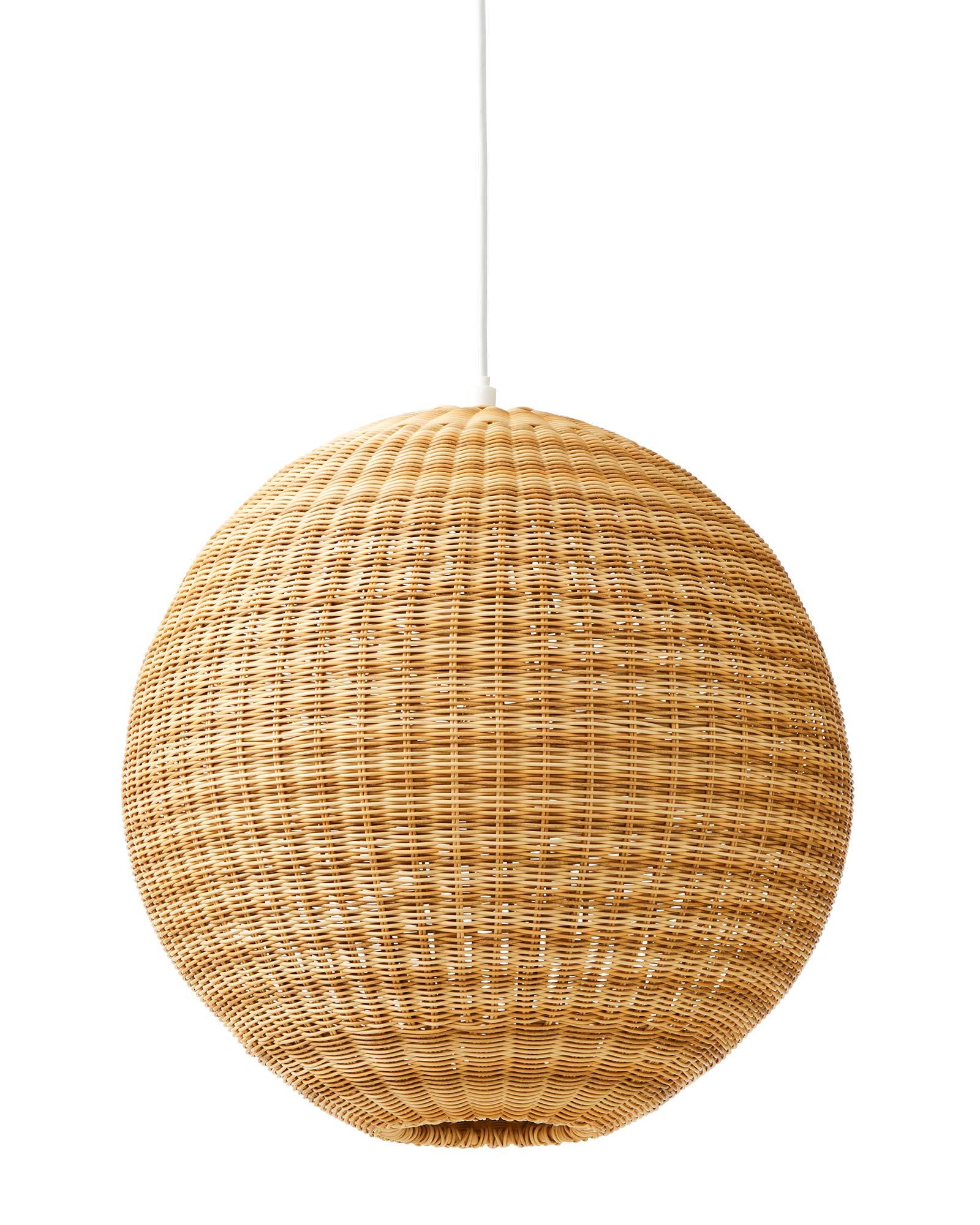 Outdoor wicker deals pendant lighting