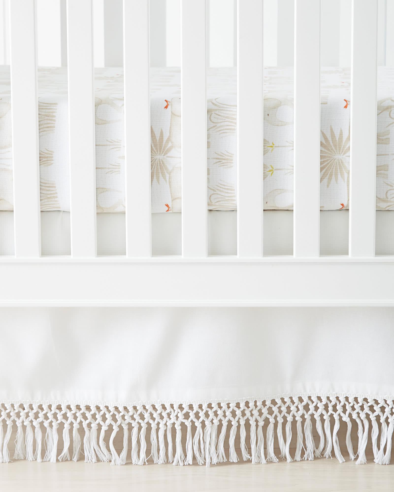 Crib skirt sale with tassels