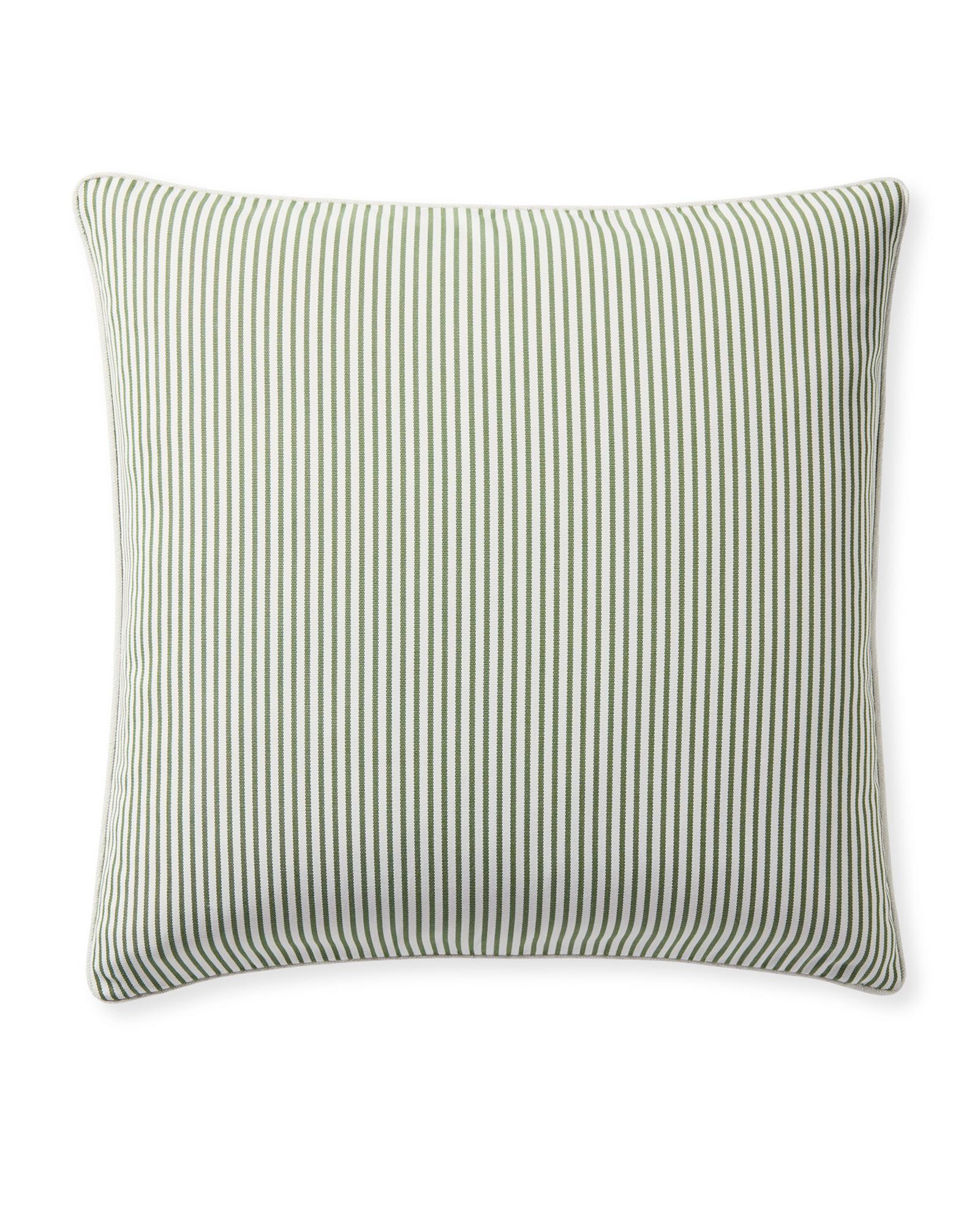 Pinstripe throw outlet pillows