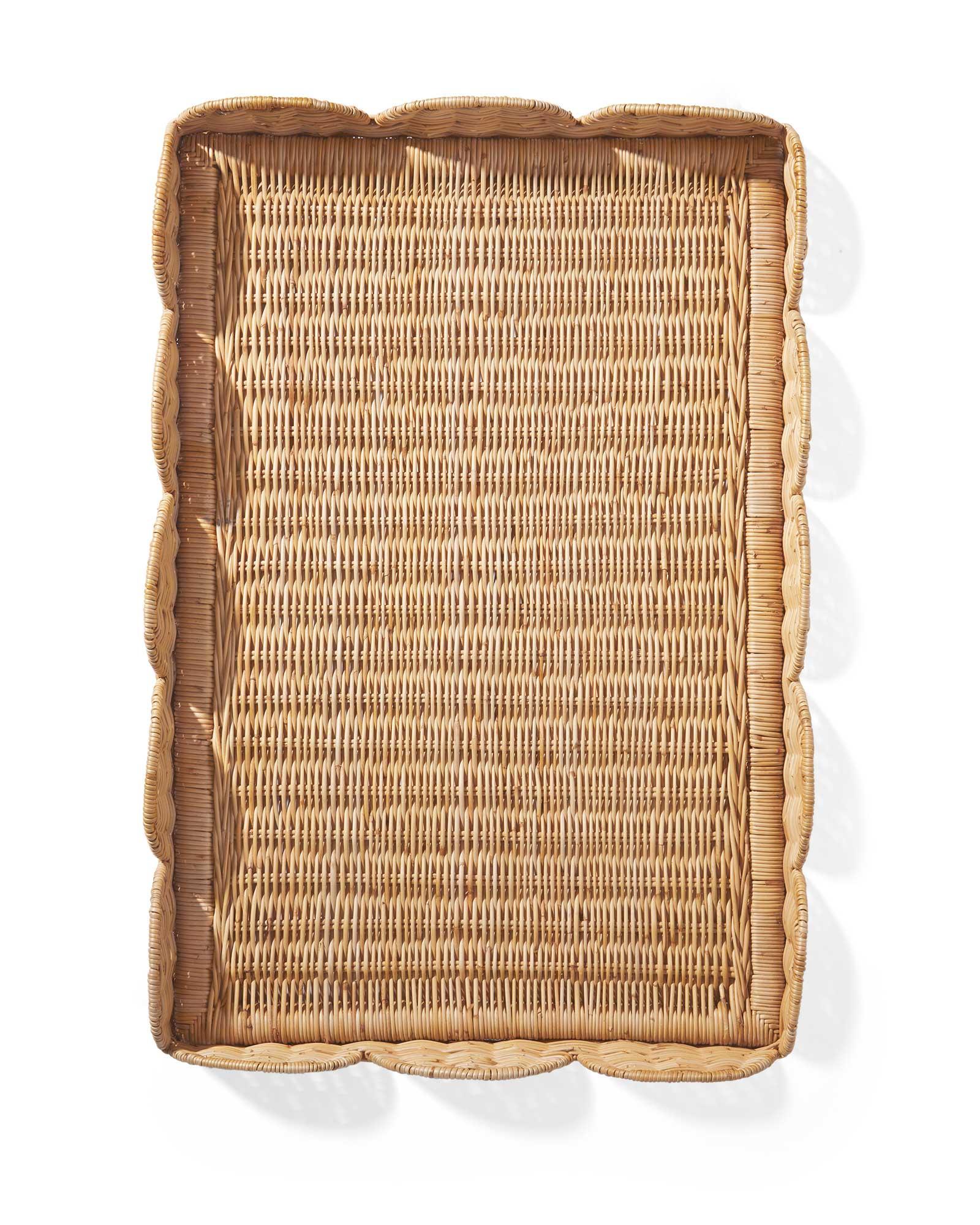 Scallop White Tray, Large