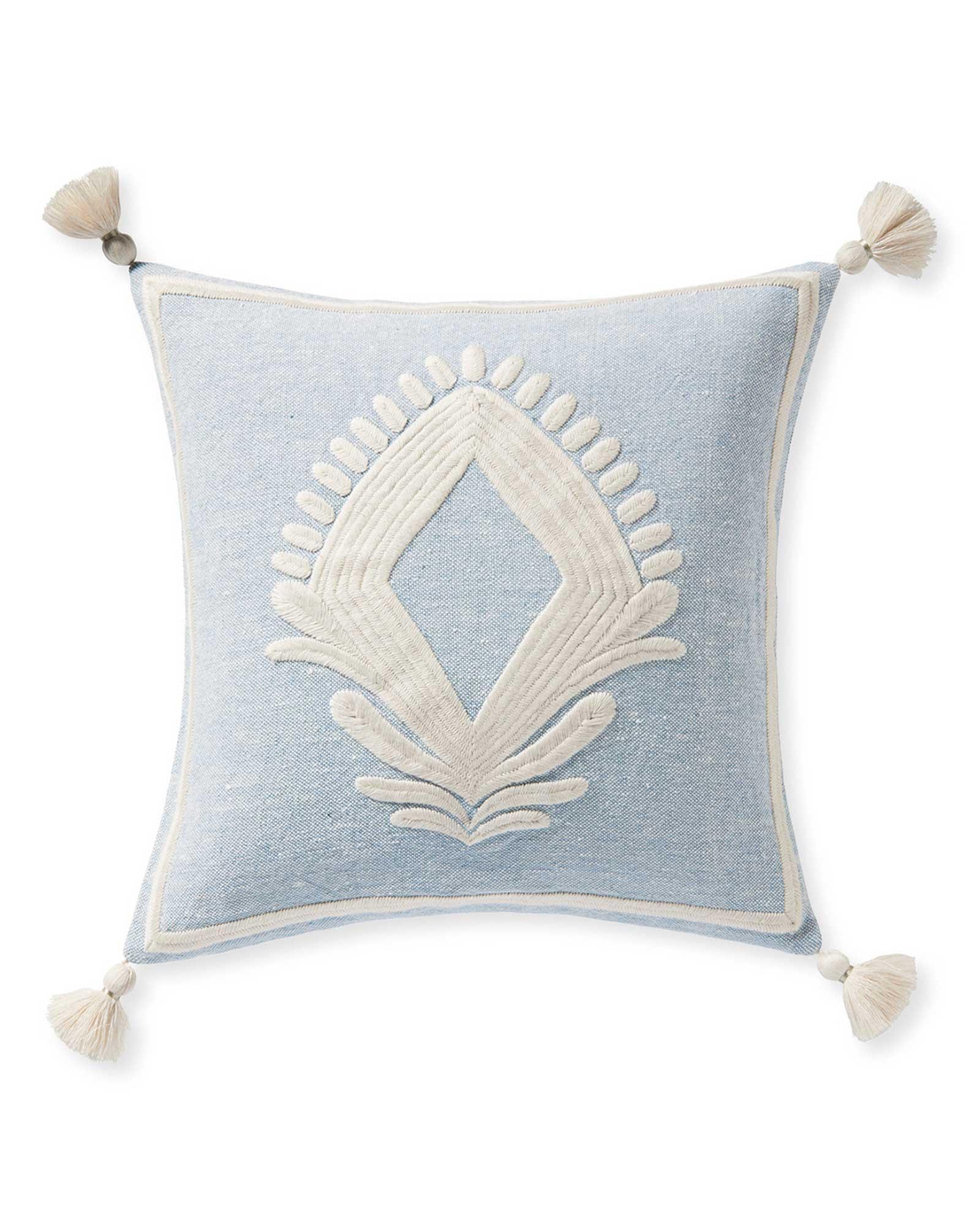 NEW Serena & Lily Montecito Pillow Cover (24” online SQ)-Coastal Blue