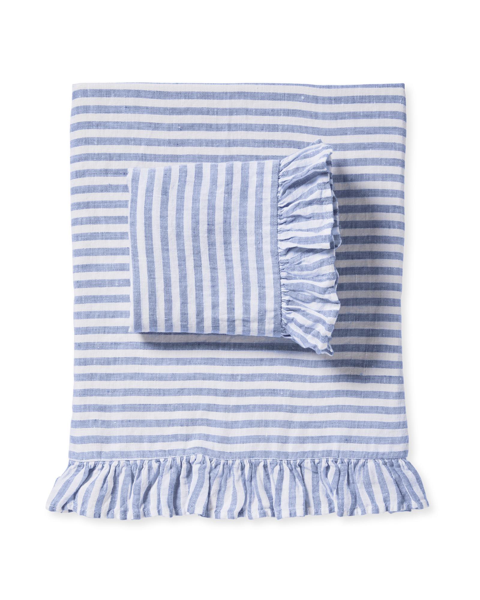 Nantucket Stripe Linen Sheet Set Serena and Lily