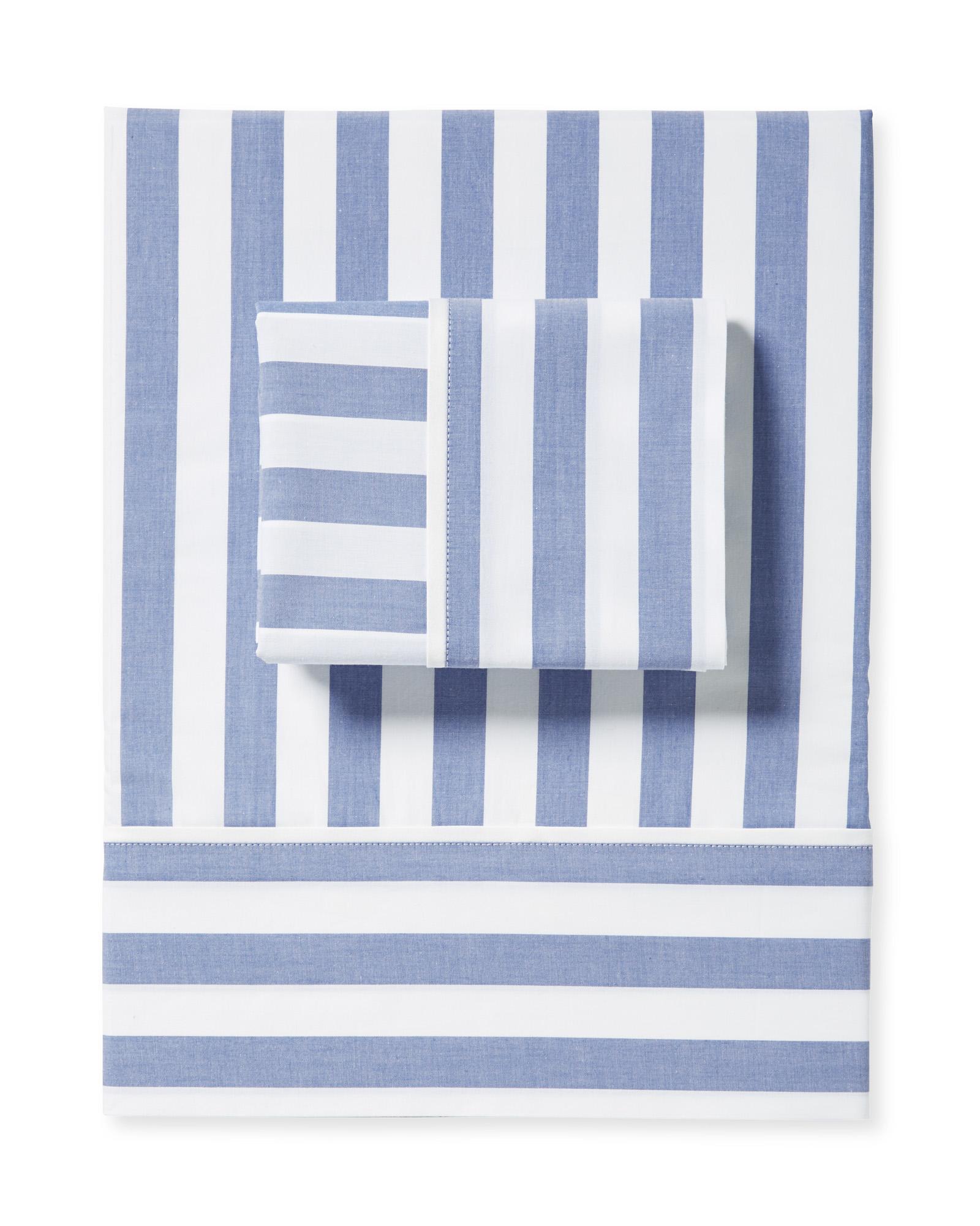 Beach Club Stripe Percale Sheet Set Serena and Lily