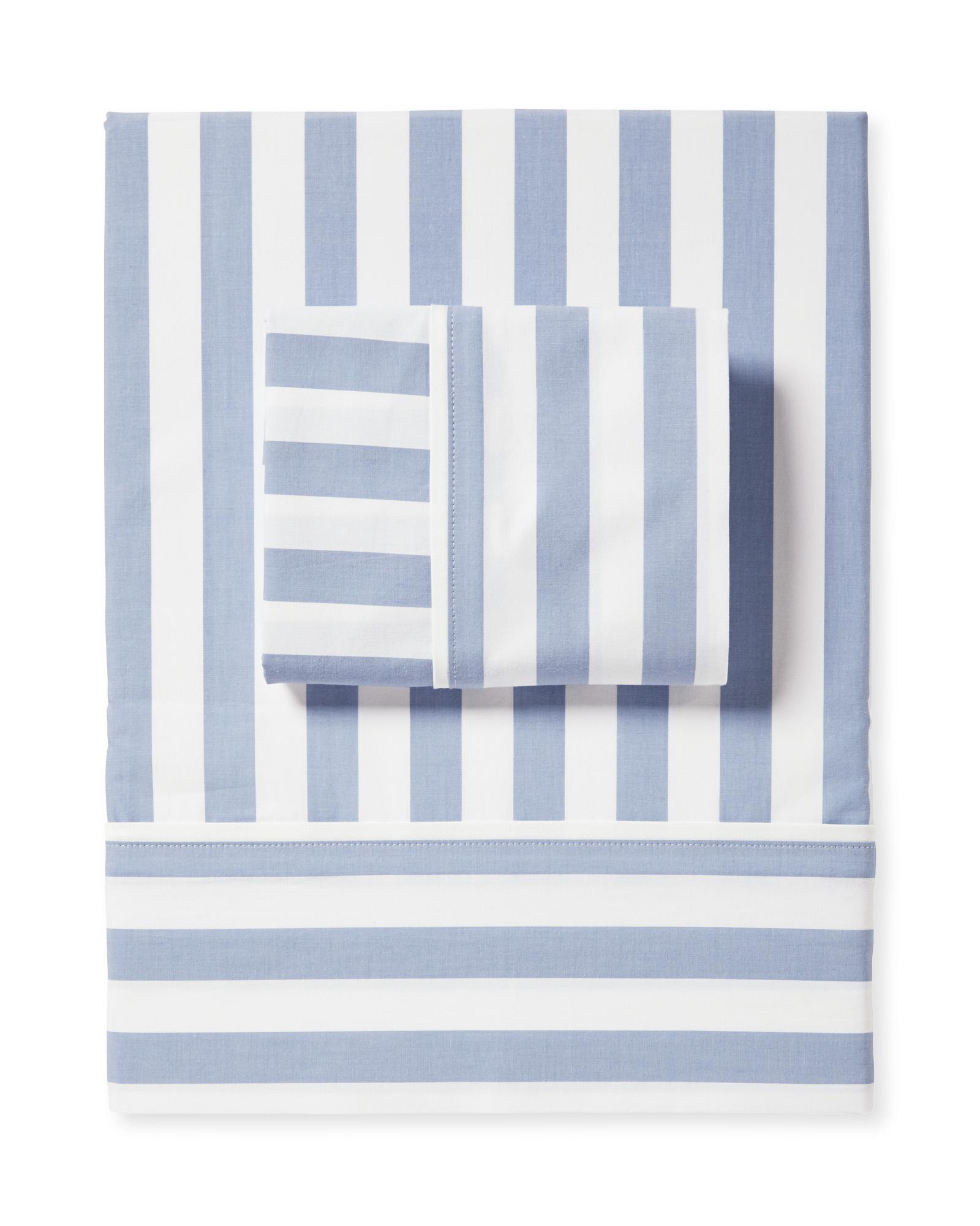 Beach Club Stripe Percale Sheet Set Serena and Lily