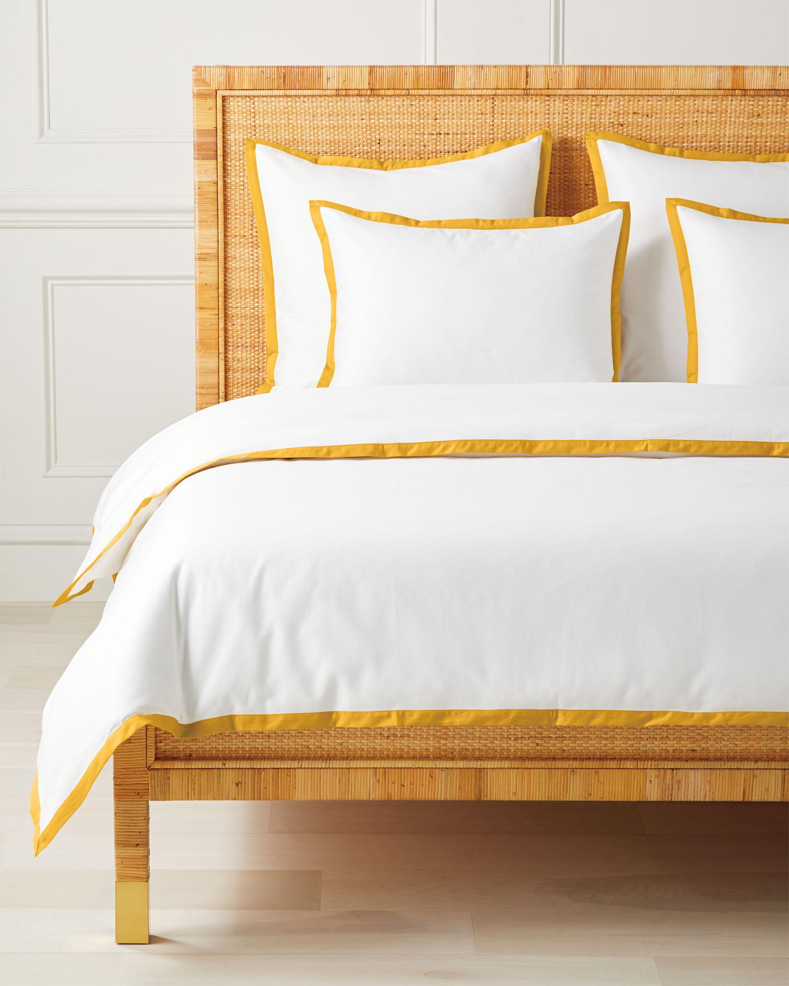 Border Frame Sateen Duvet Cover | Serena and Lily