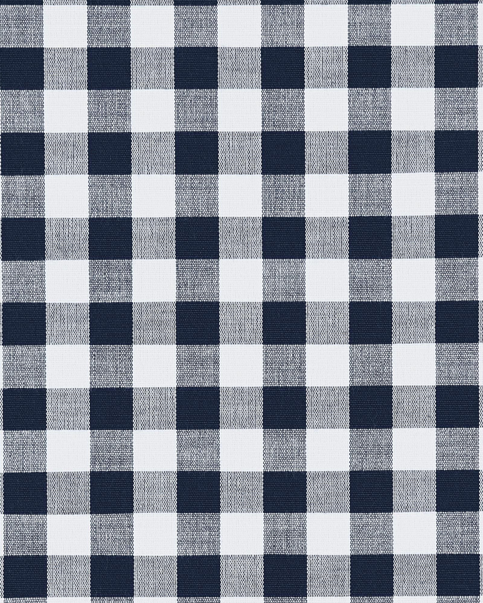 Perennials Classic Gingham Fabric Swatch - Navy | Serena and
