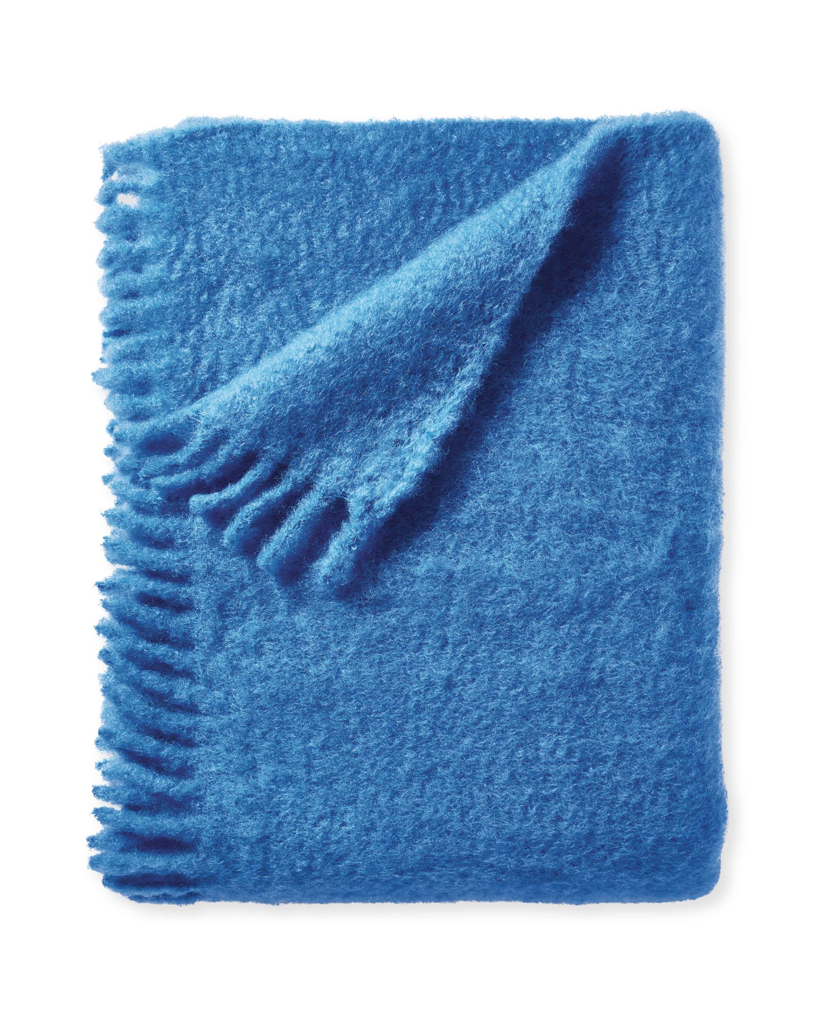 Blue mohair online blanket