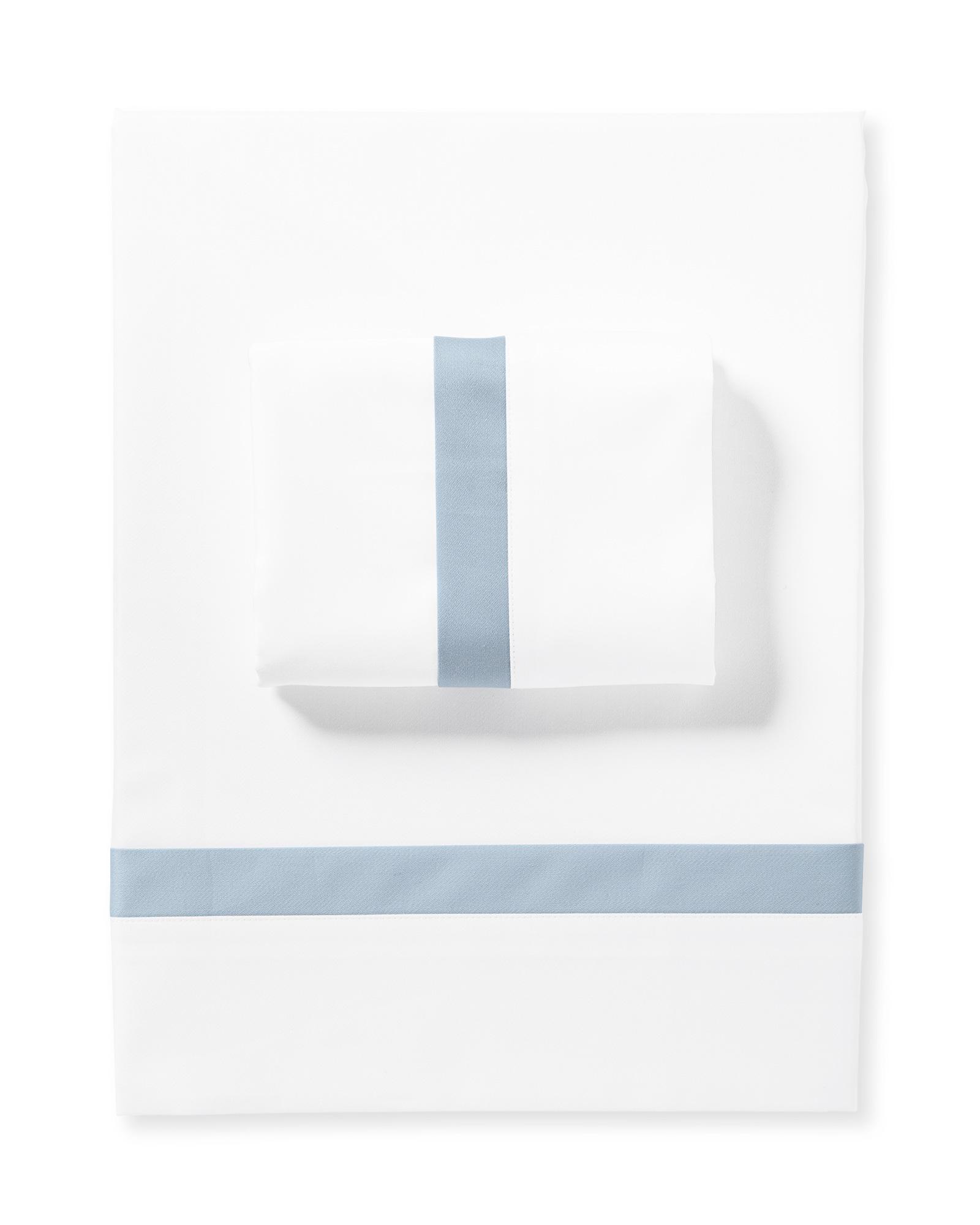 Border Frame Sateen Sheet Set: Queen in Pistachio