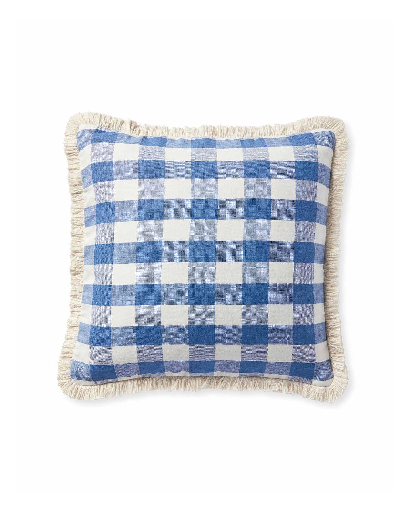 Classic Linen Gingham Pillow Cover