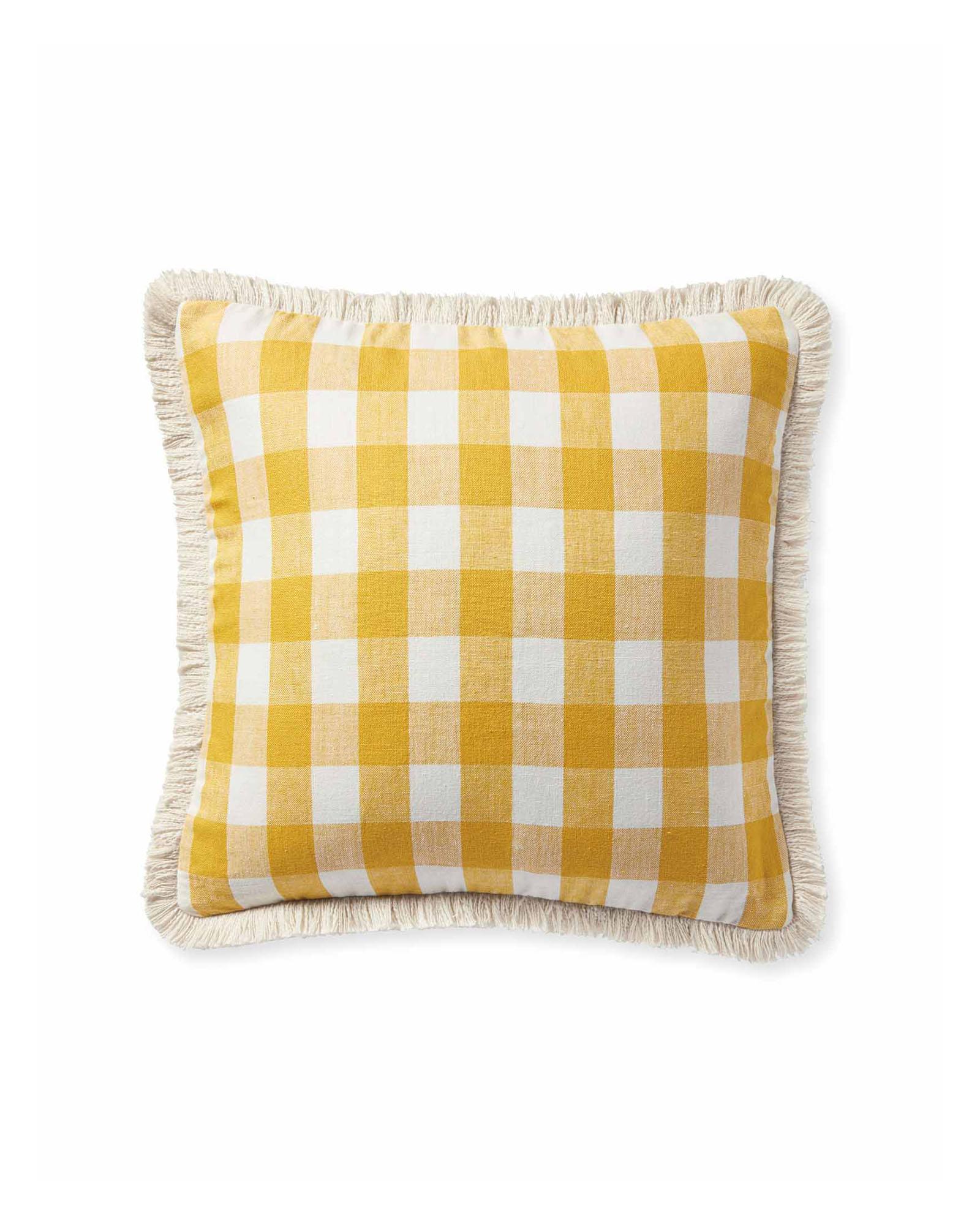 Classic Linen Gingham Pillow Cover Serena and Lily