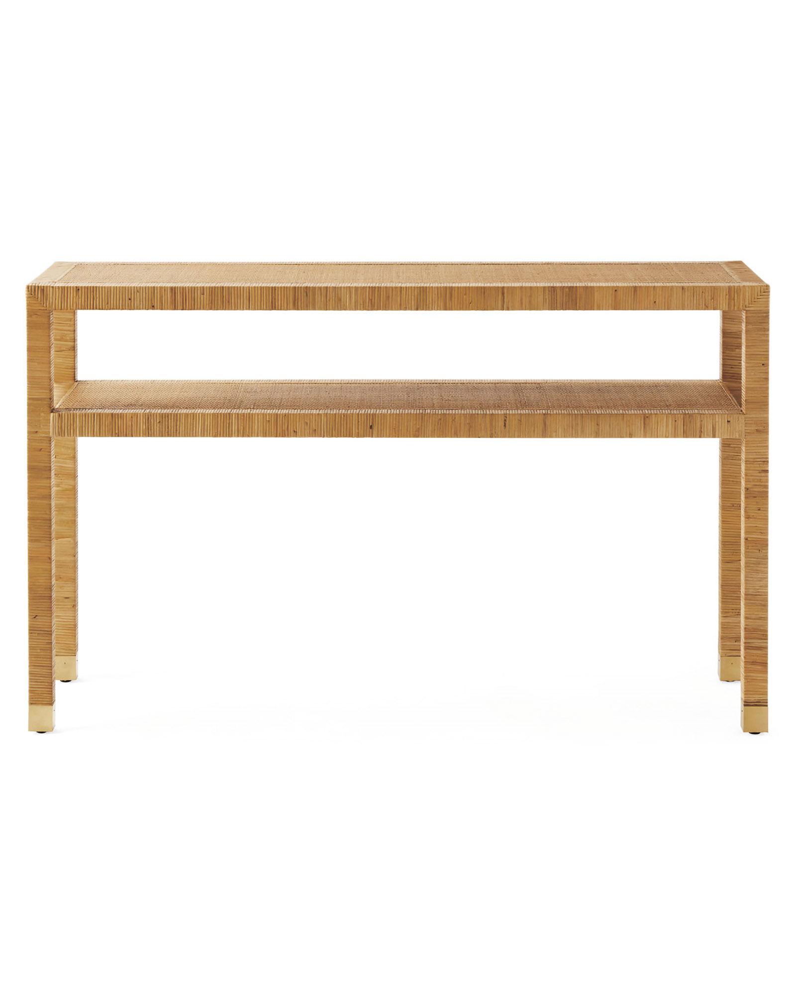 Outdoor rattan best sale console table