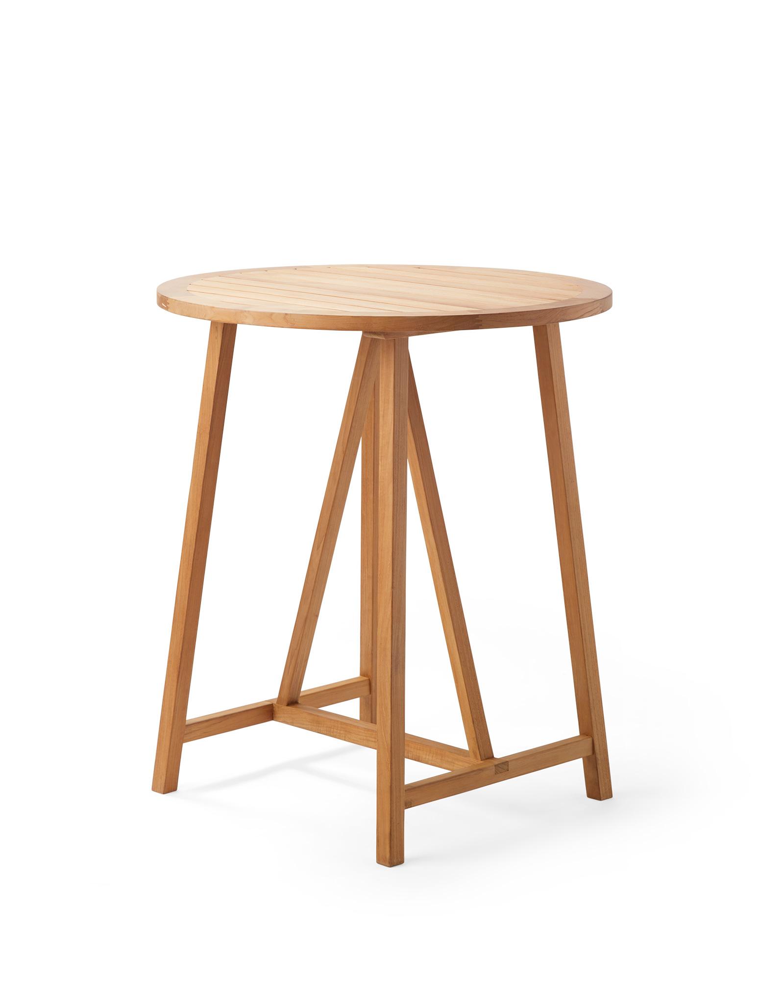 High top deals teak table