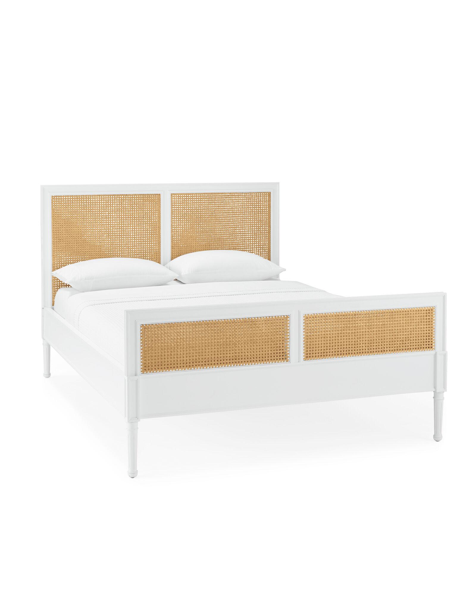 Harbour Cane Bed in White, California King | Serena & Lily