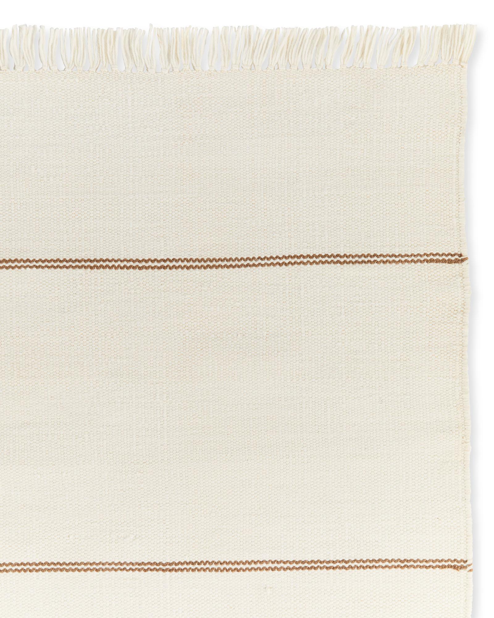 Linen Stripe Rug, 2.6' x 7' | Serena & Lily