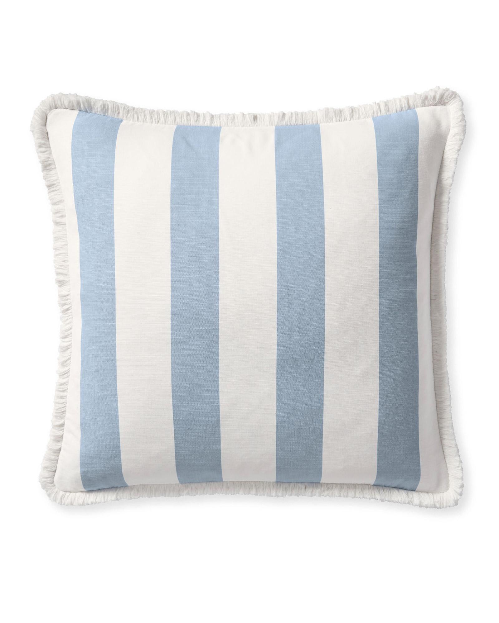 Perennials Harbor Stripe Pillow Cover in Coastal Blue, 14 x 30 | Serena & Lily