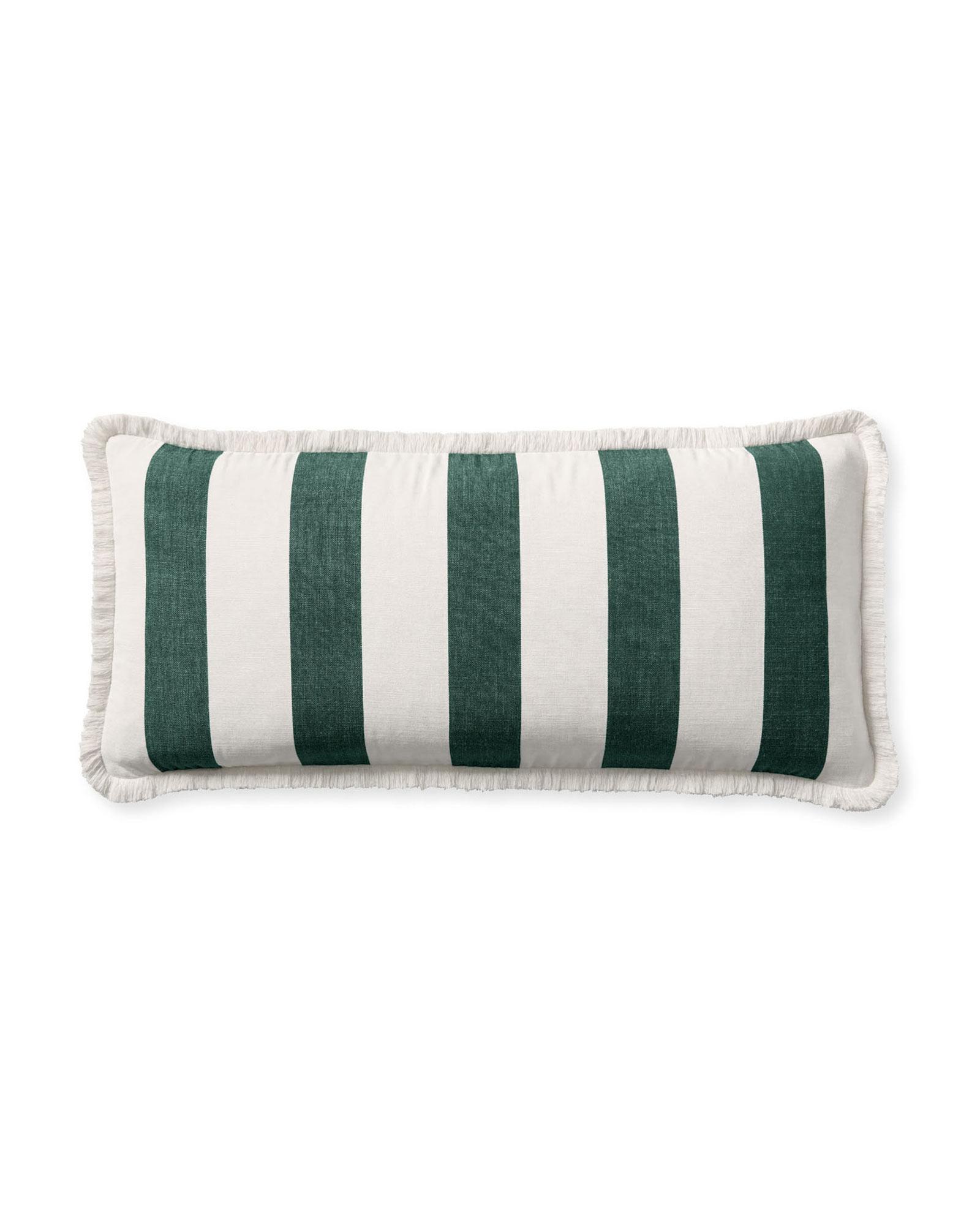 Green stripe pillow cover hot sale