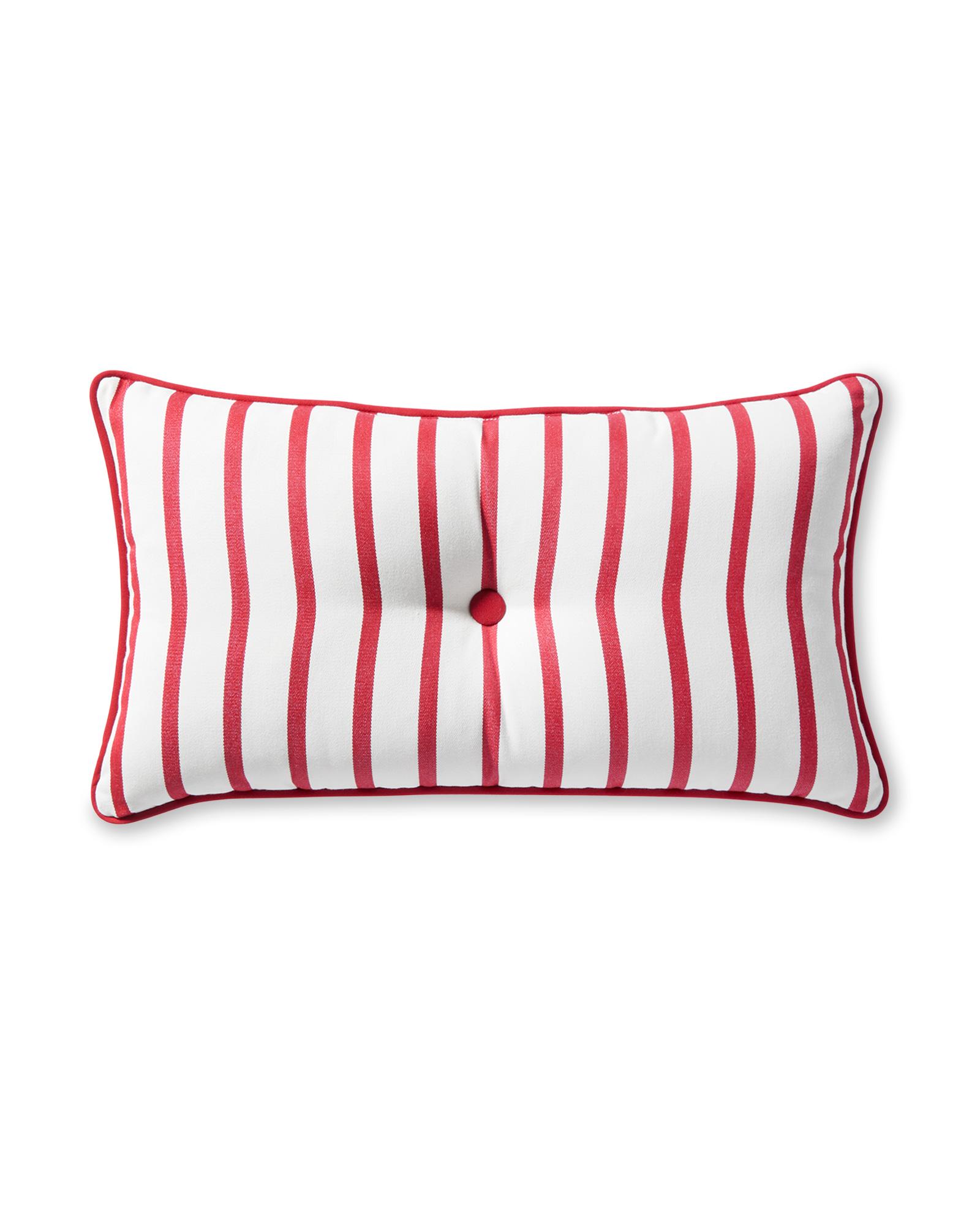 Pink and white striped pillow hot sale