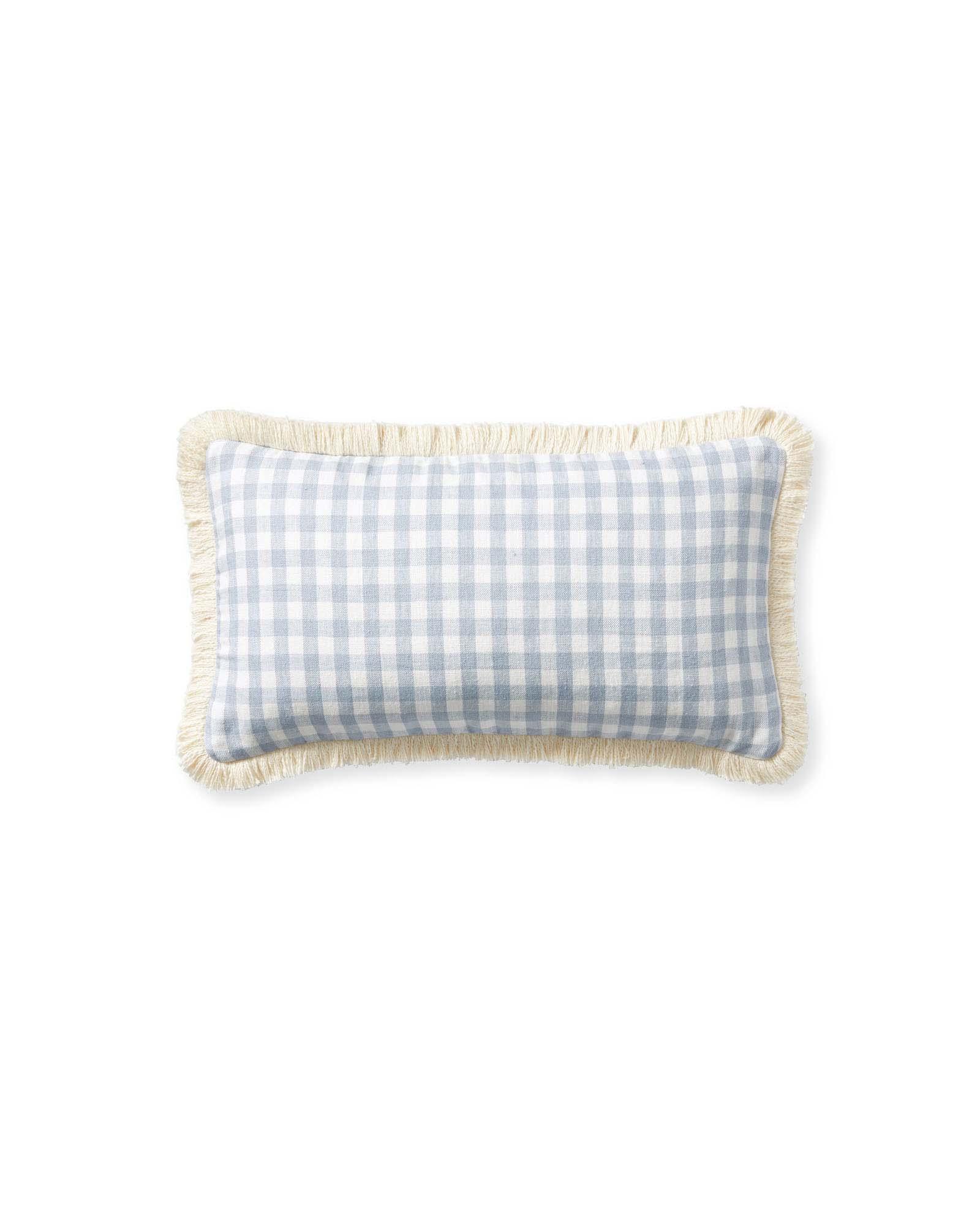 Petite Linen Gingham Pillow Cover Serena and Lily