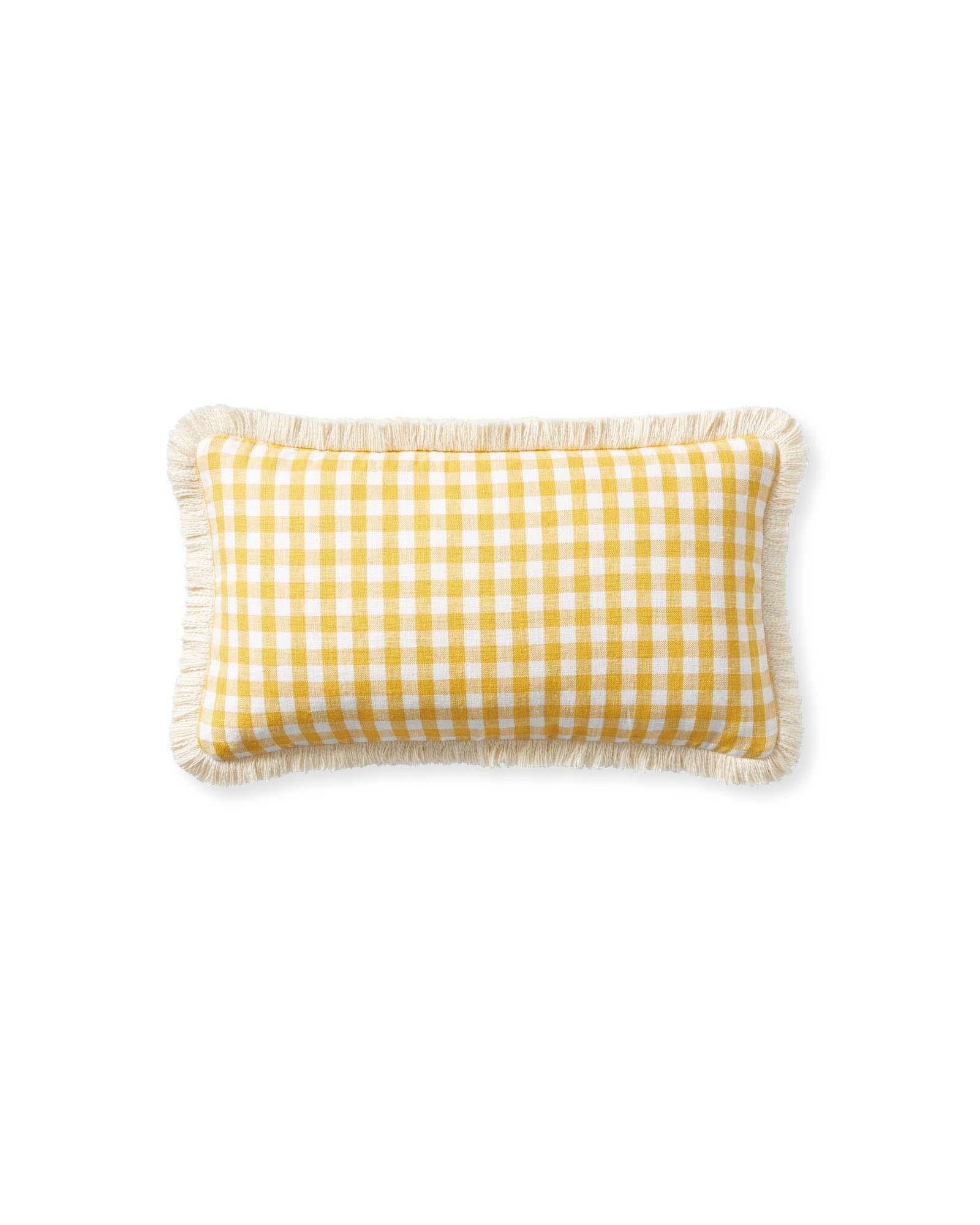Petite Linen Gingham Pillow Cover Serena and Lily