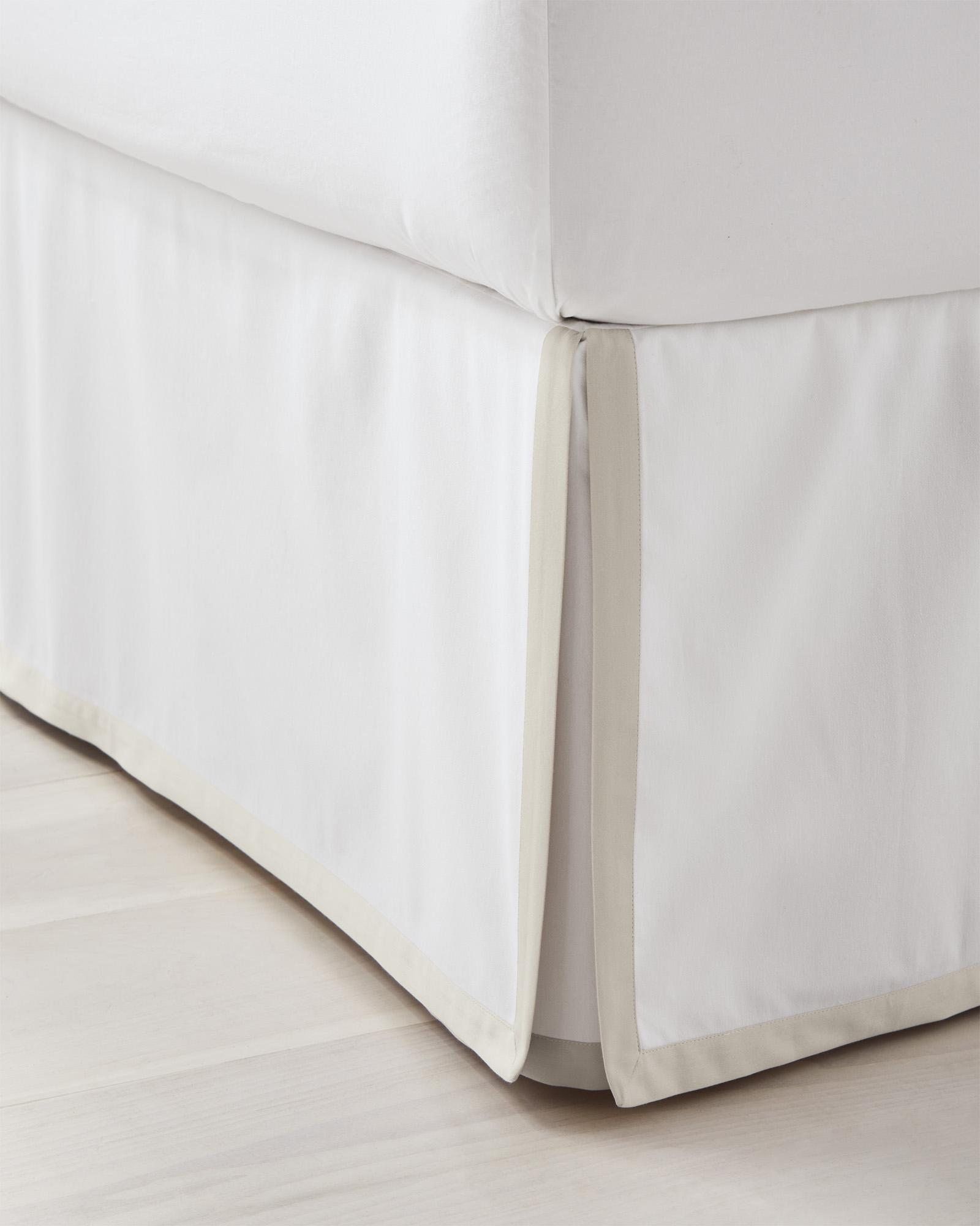 NEW store Serena & Lily Border Frame Bedskirt (King)-White