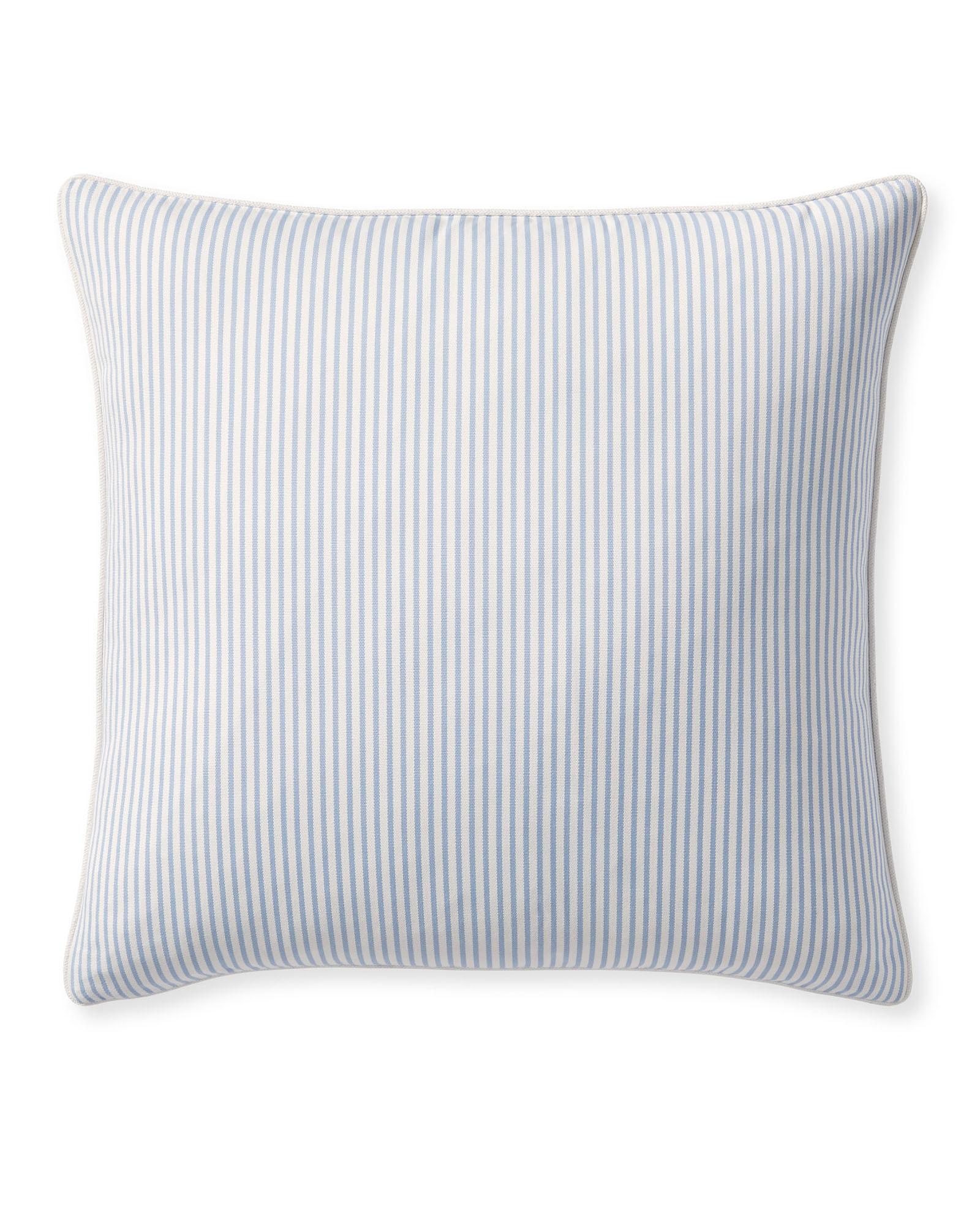 Perennials Harbor Stripe Pillow Cover in Coastal Blue, 14 x 30 | Serena & Lily