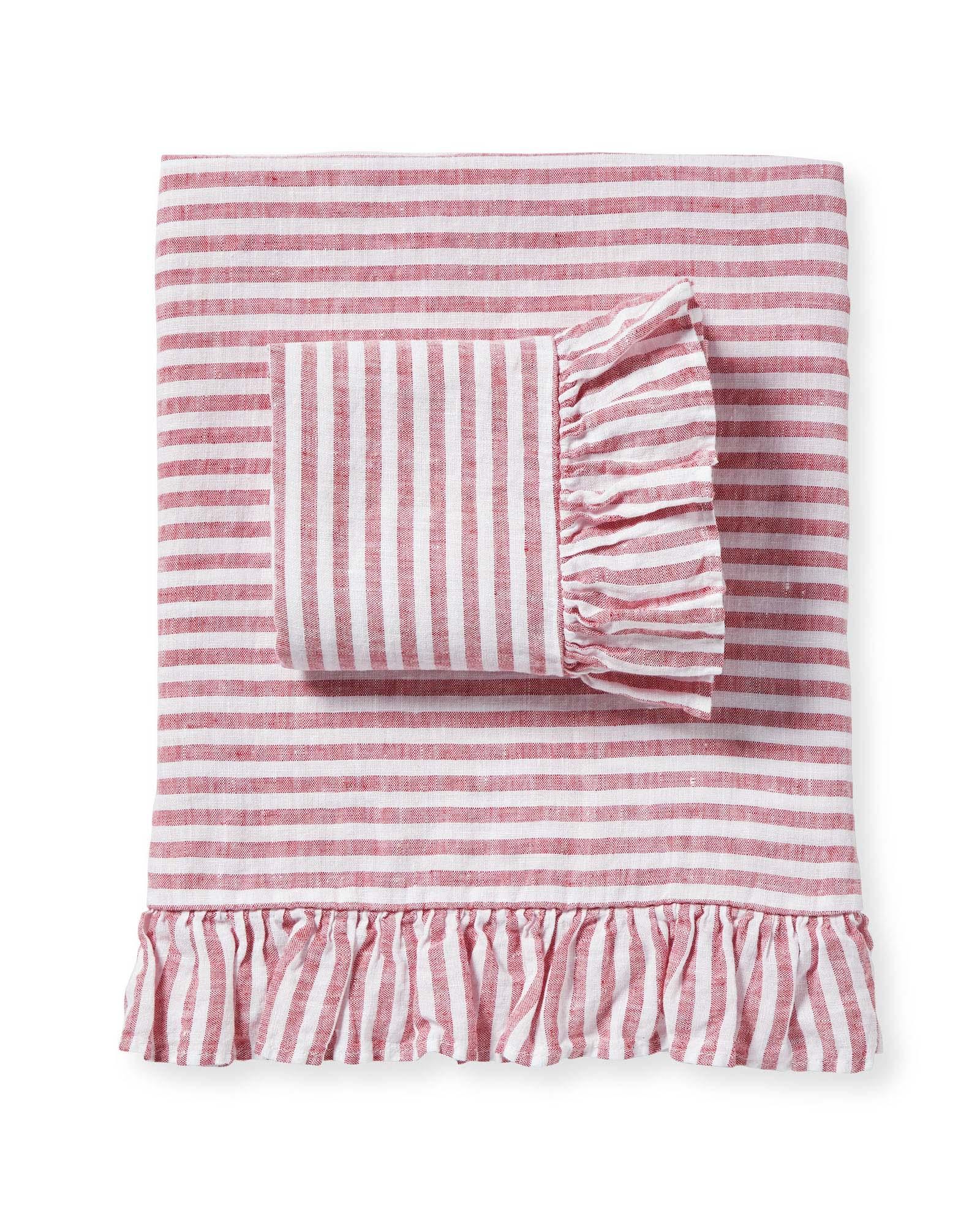 Nantucket Stripe Sheet Set Red Serena and Lily