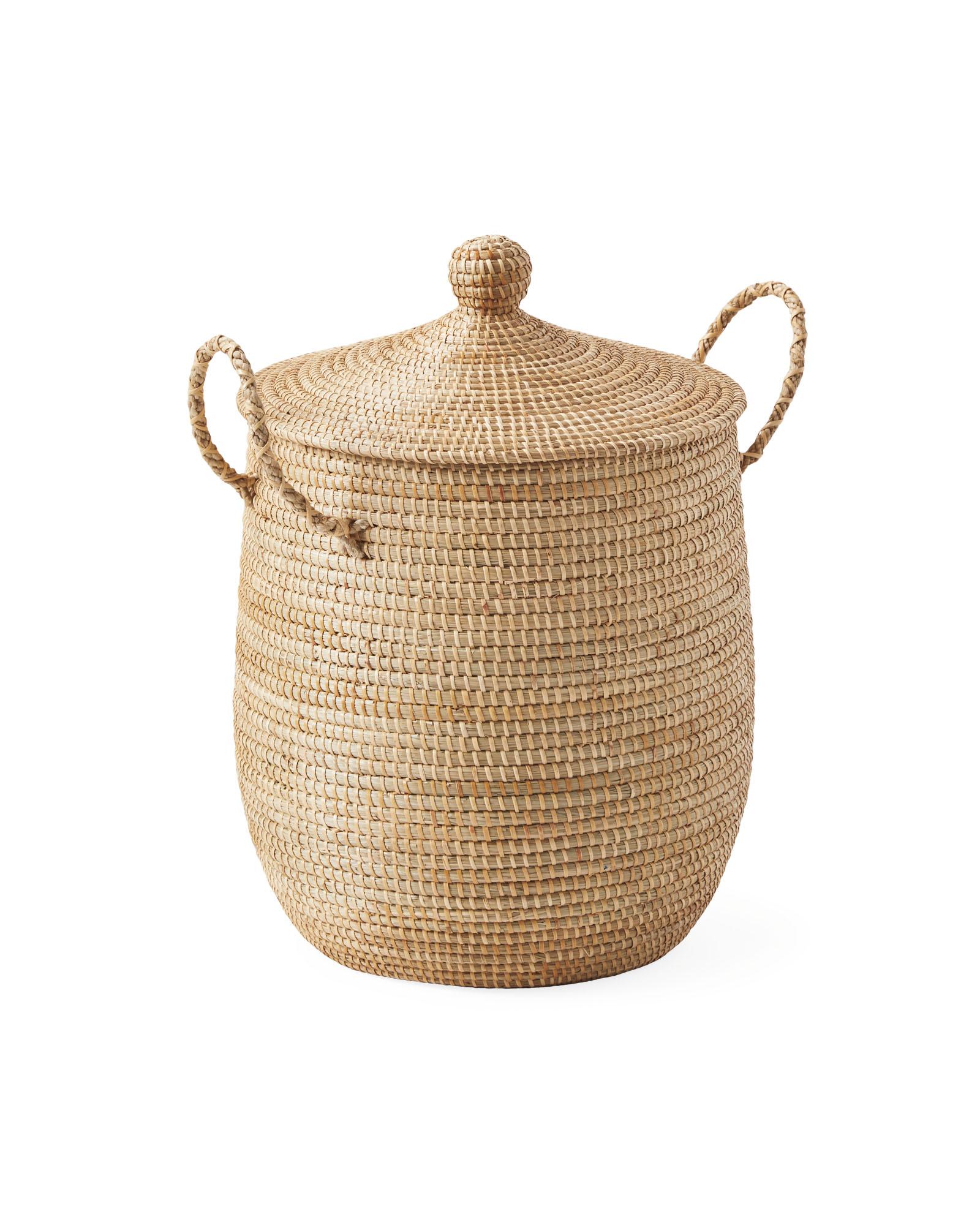 Small basket store with lid