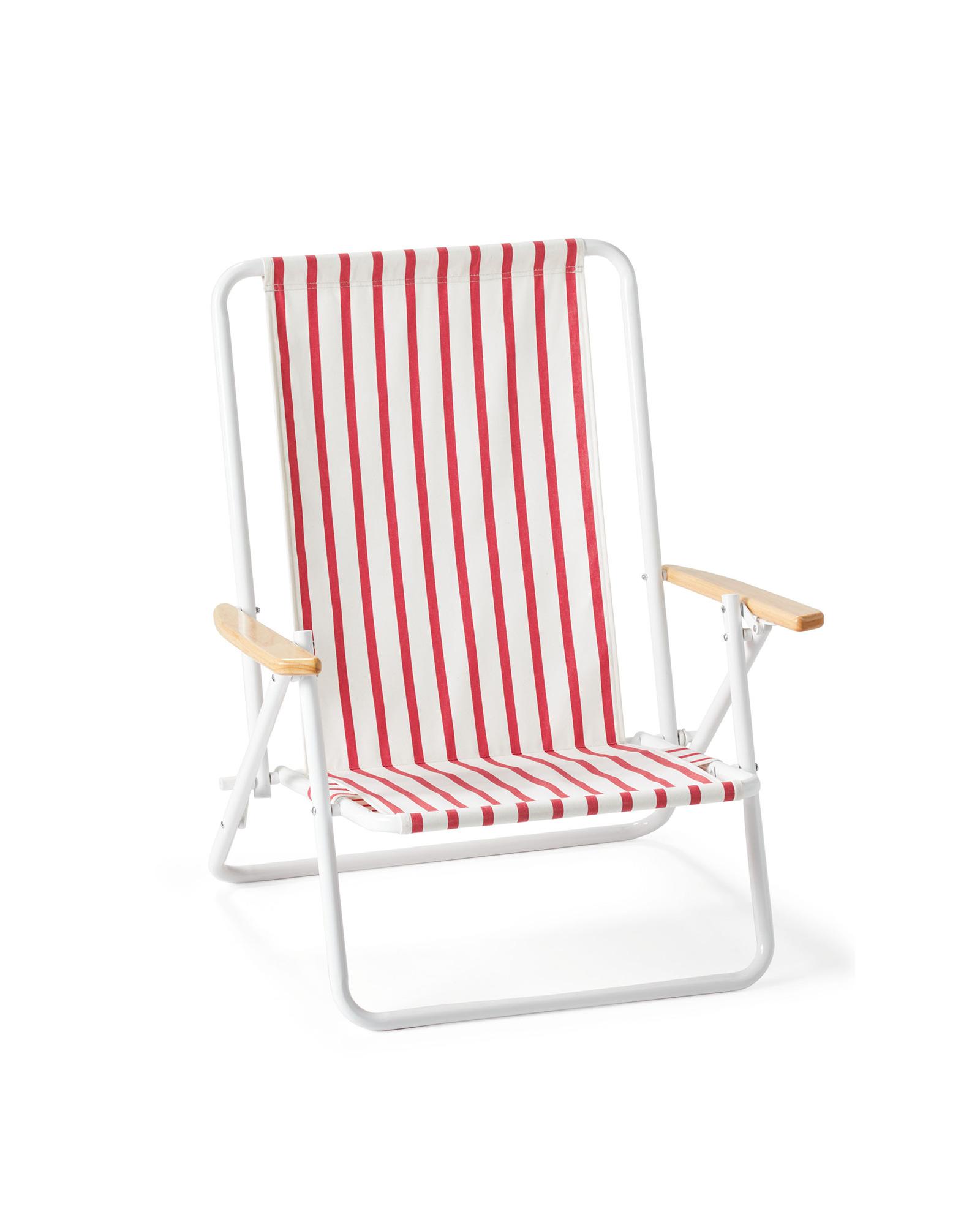 Striped folding best sale beach chair