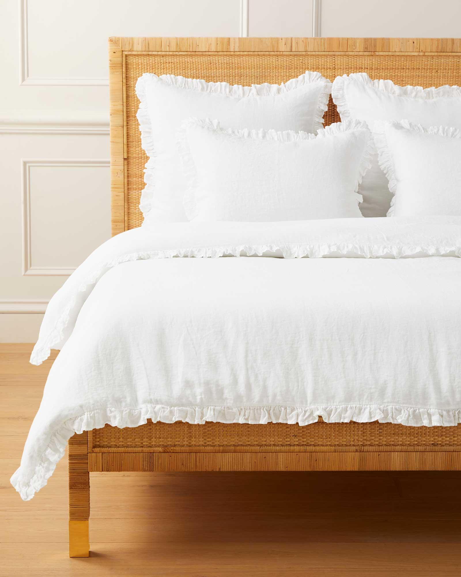 ◆Fallett◆ Serengetee White Nantucket Linen Duvet Cover | Serena and Lily