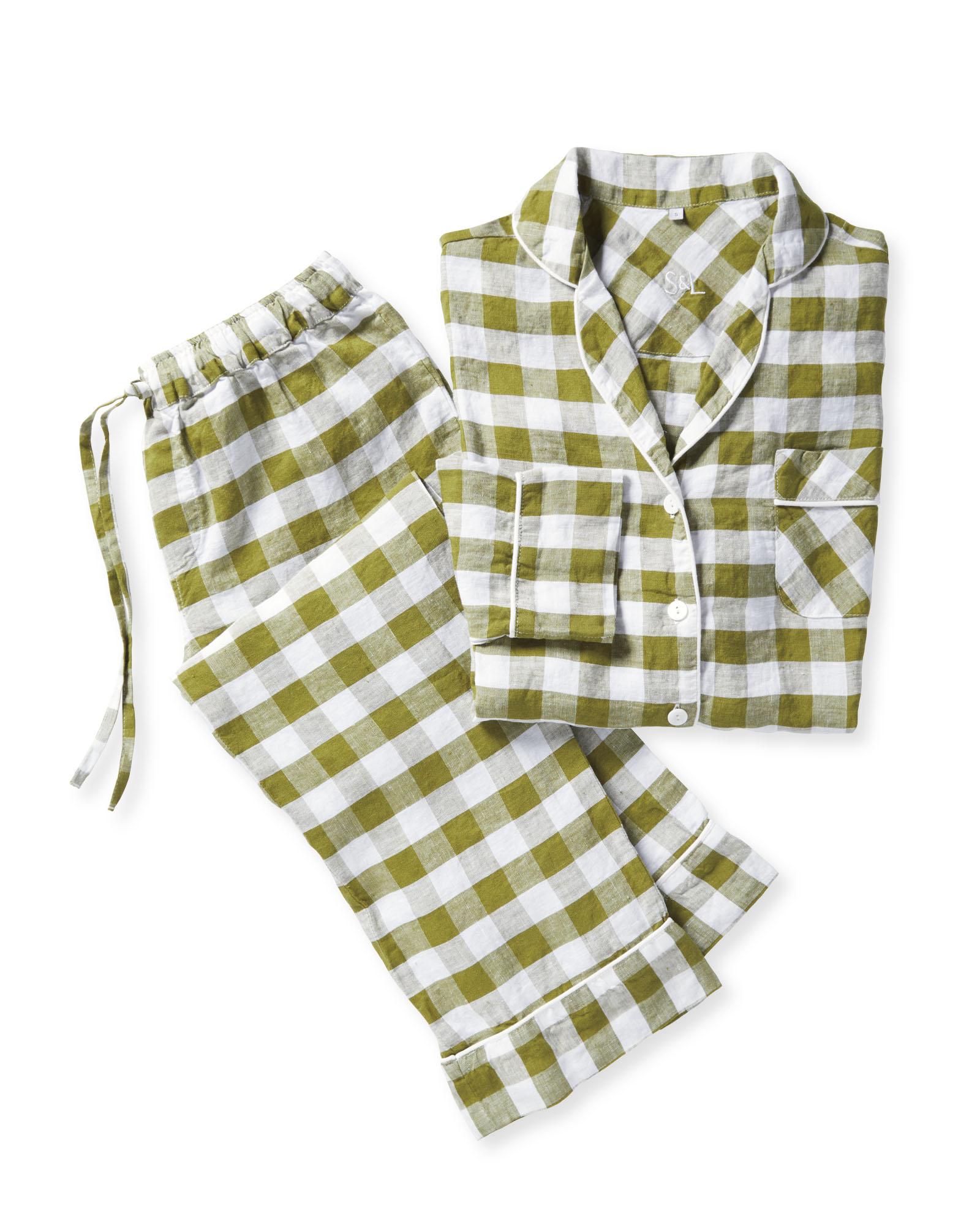 Green discount gingham pajamas