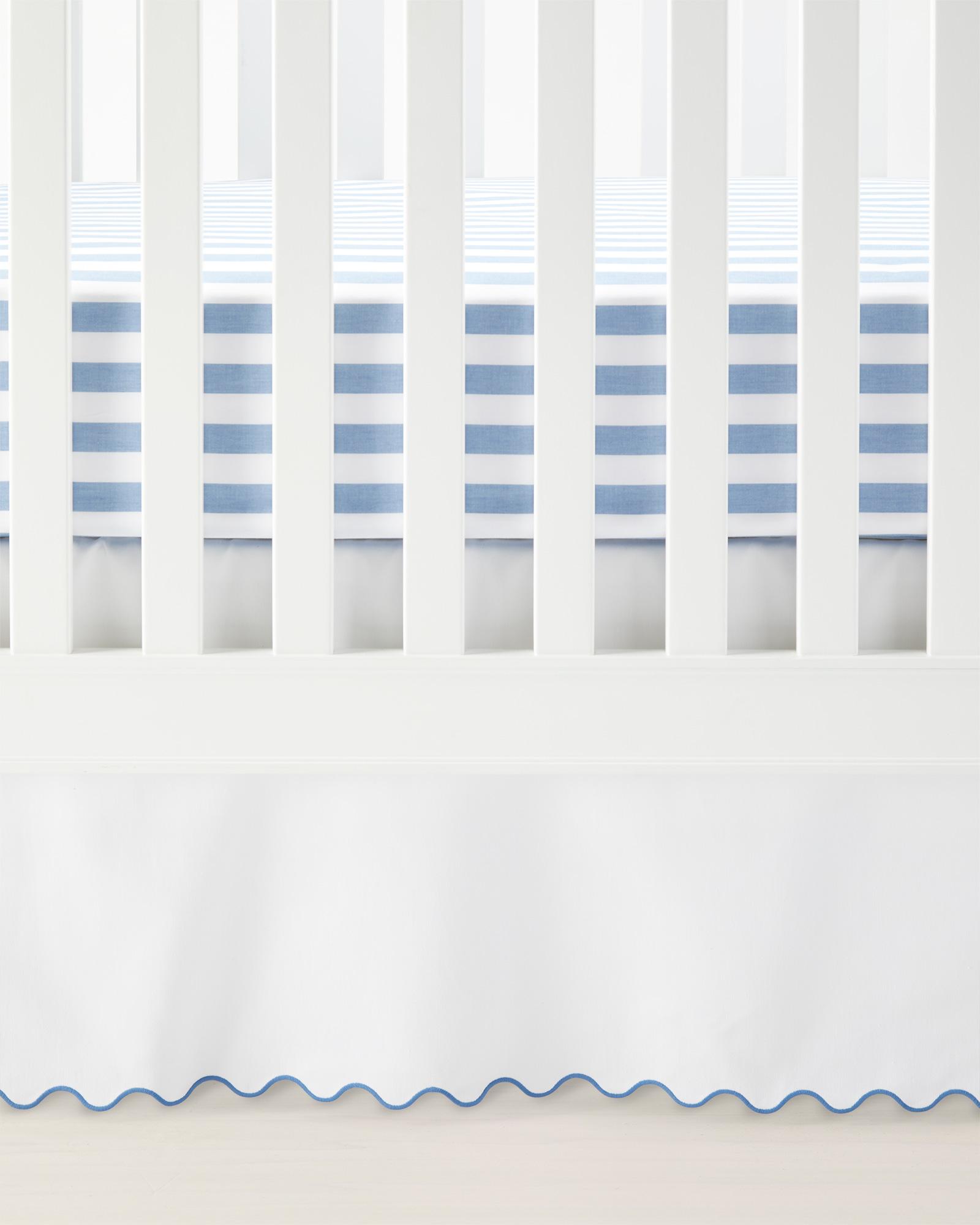 Striped crib outlet skirt