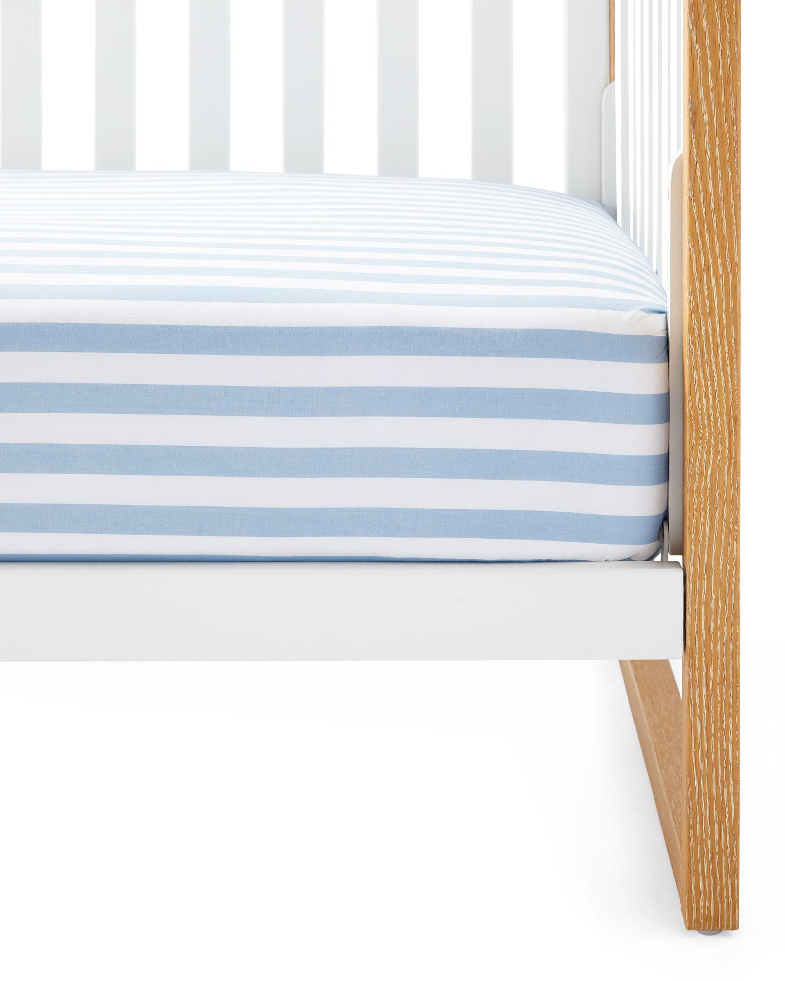 Blue and white crib hot sale bedding