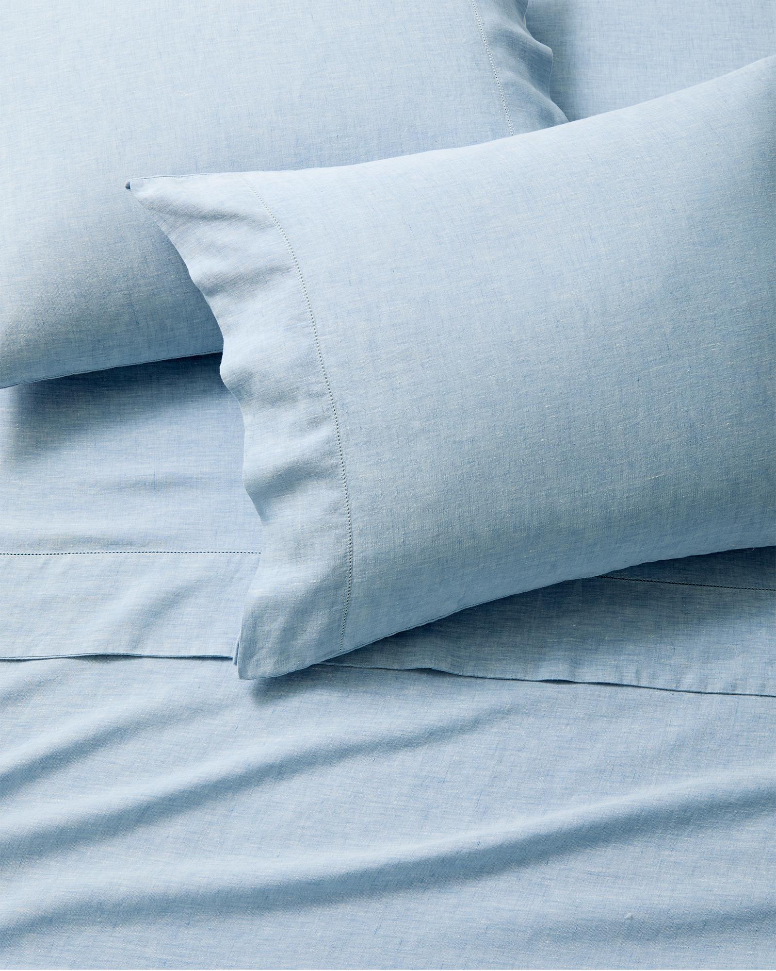 Portofino Linen Sheet Set - Blue - Queen