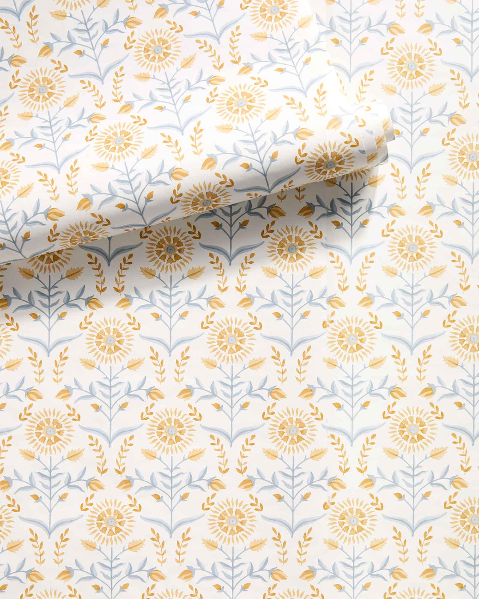 Sunflower Wallpaper Swatch Serena and Lily